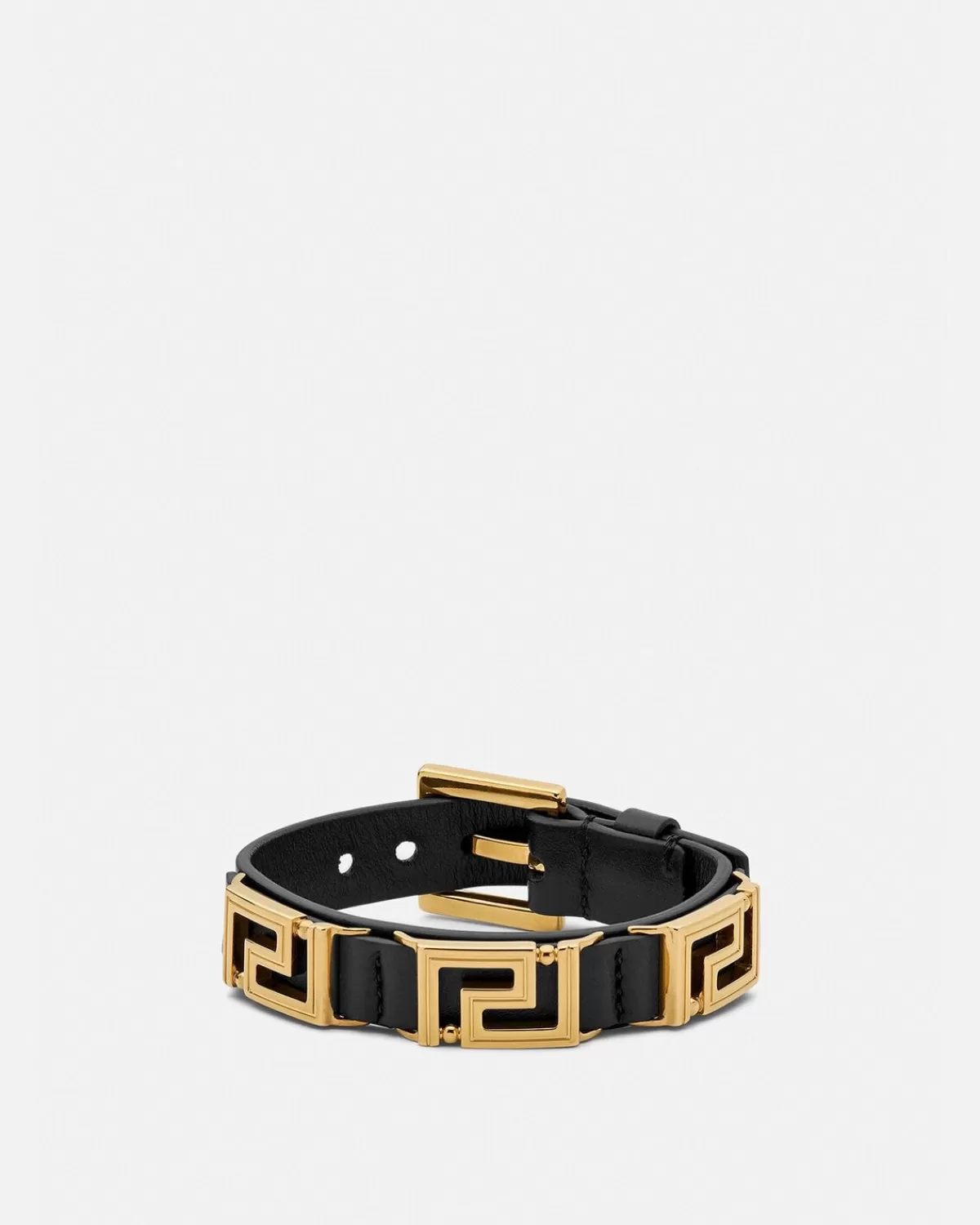 Femme Versace Bracelet Greca Goddess En Cuir