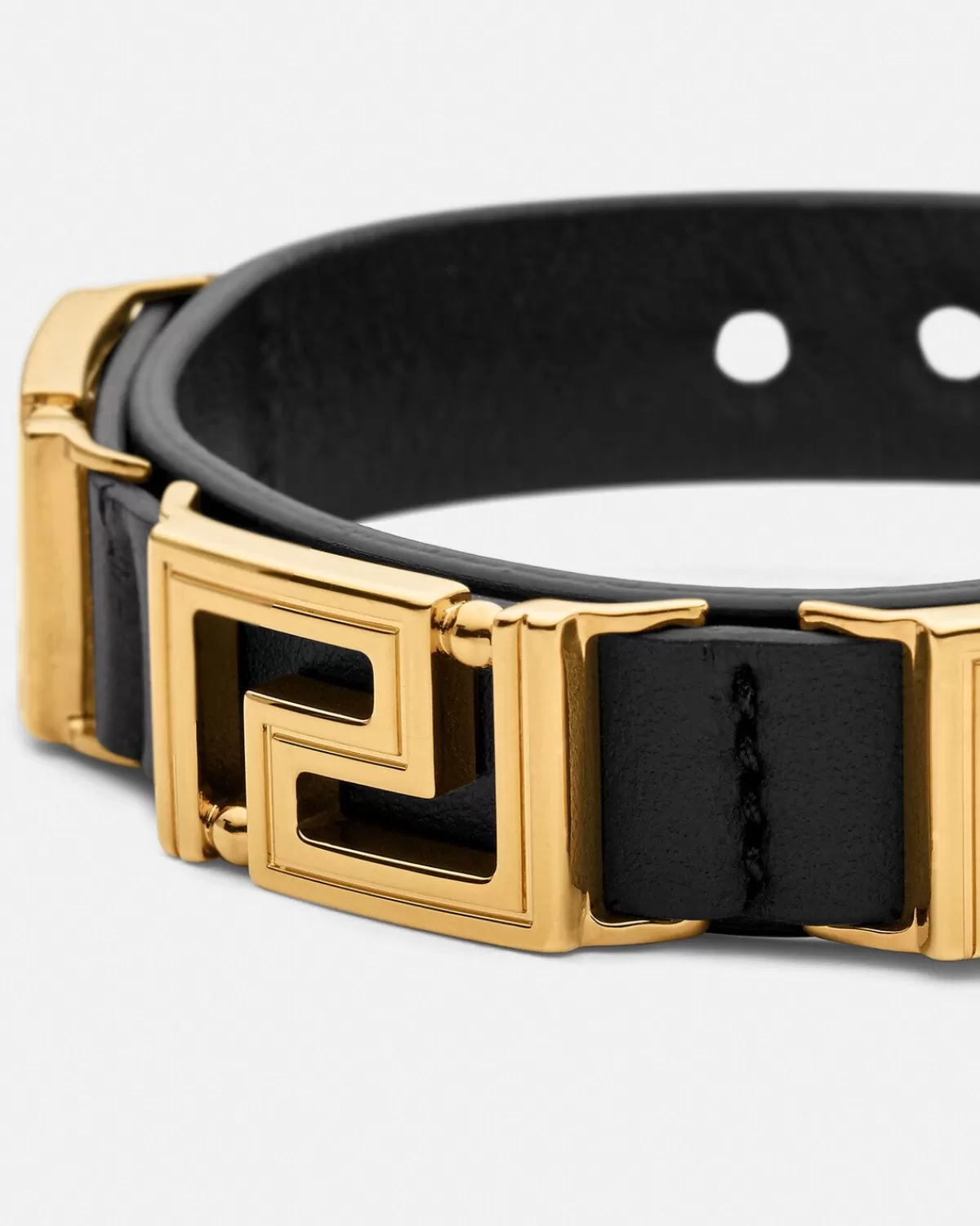 Femme Versace Bracelet Greca Goddess En Cuir