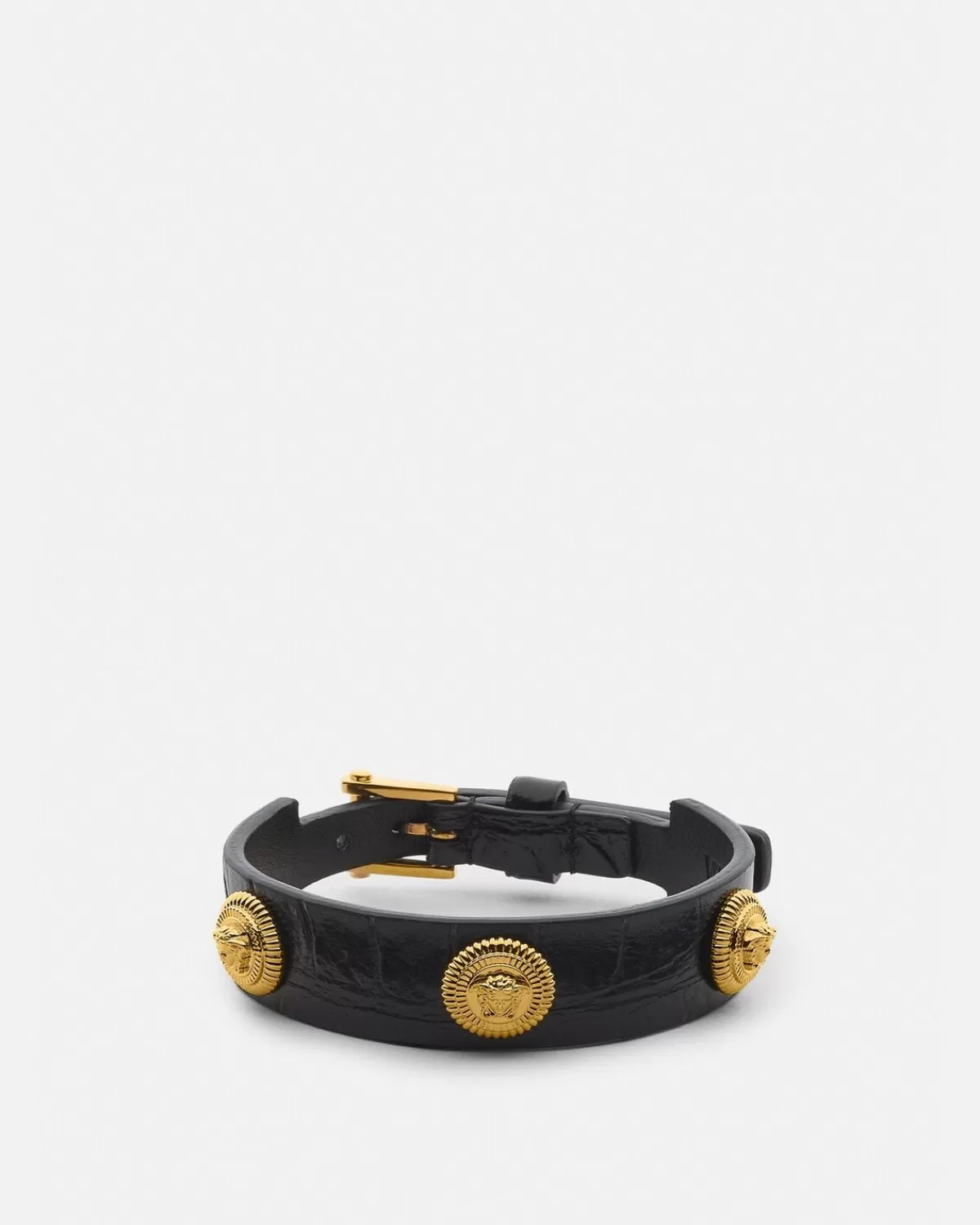 Homme Versace Bracelet Medusa Biggie Effet Croco