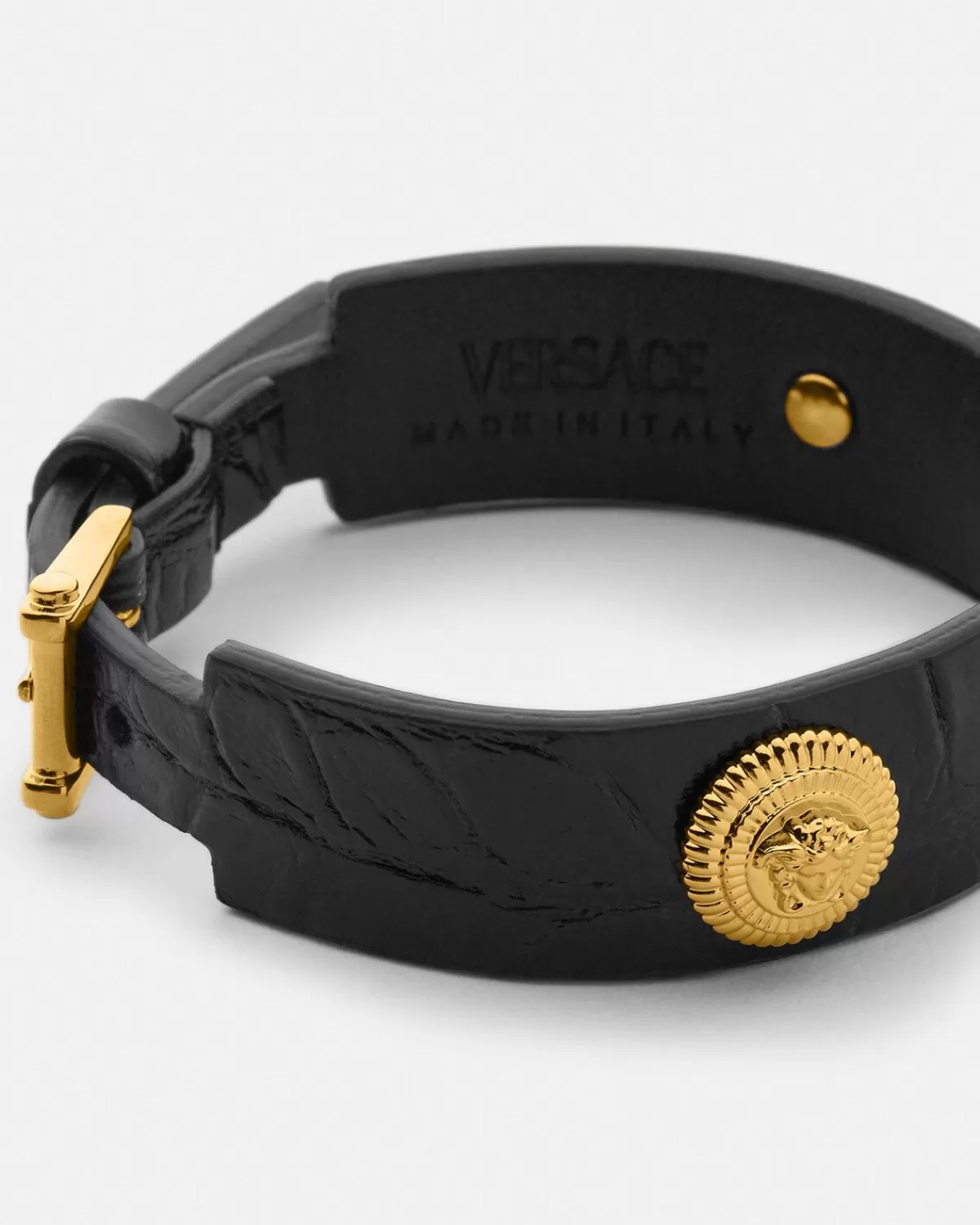 Homme Versace Bracelet Medusa Biggie Effet Croco