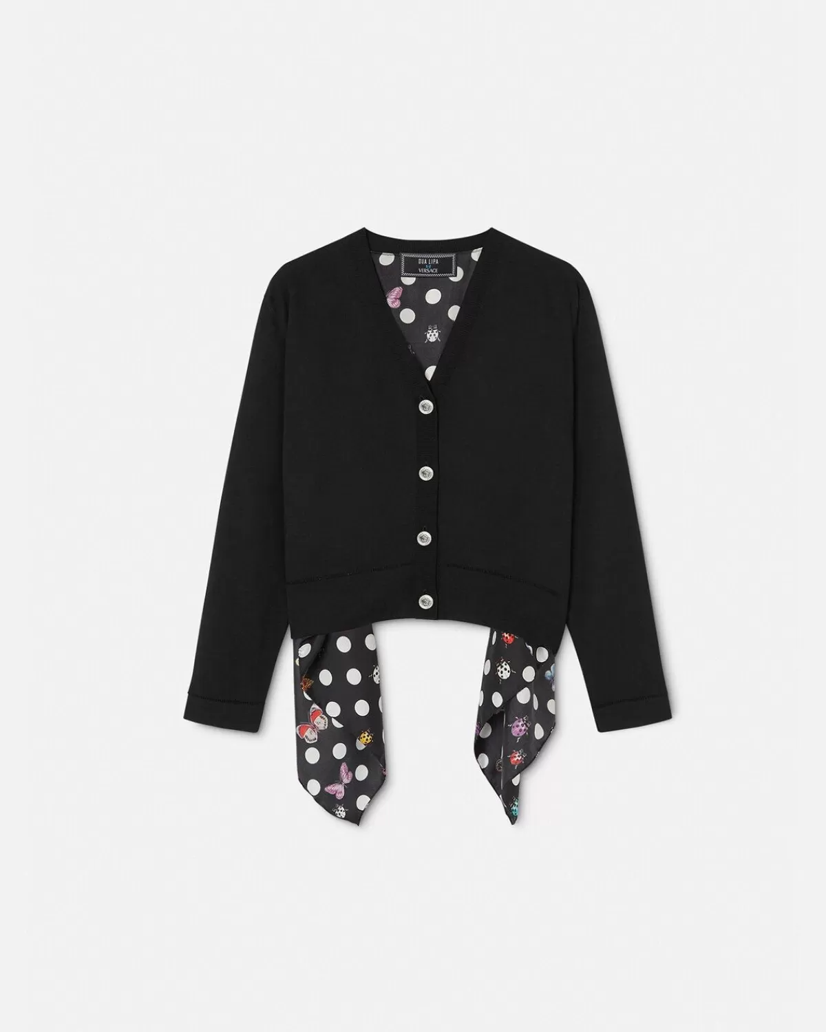 Femme Versace Cardigan A Empiecements Et Motif Papillons