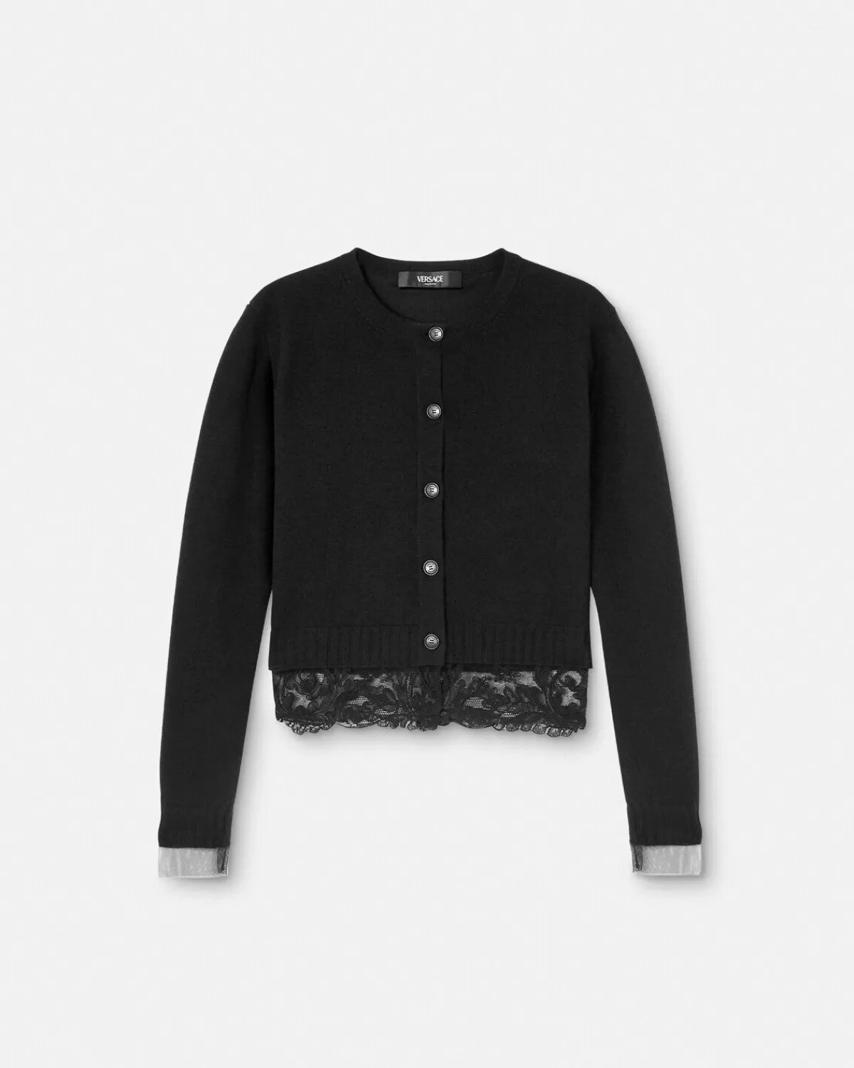 Femme Versace Cardigan En Dentelle Barocco