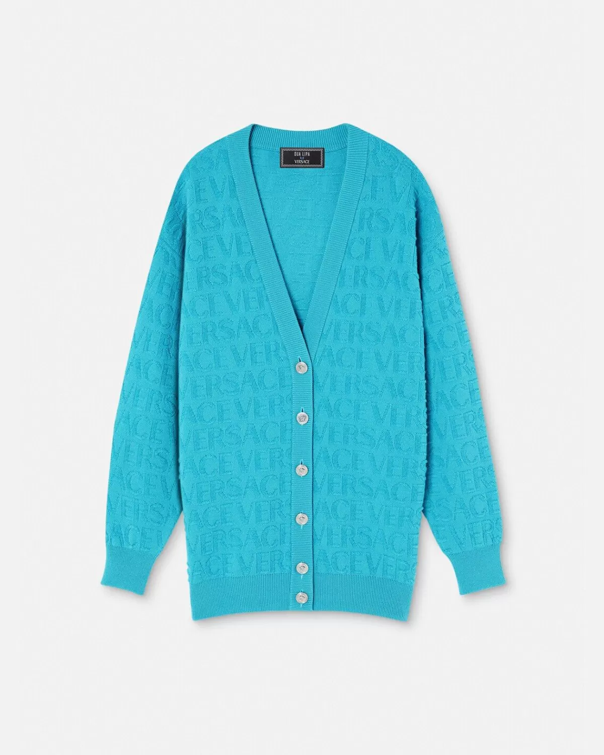 Femme Versace Cardigan En Tissu Eponge Allover