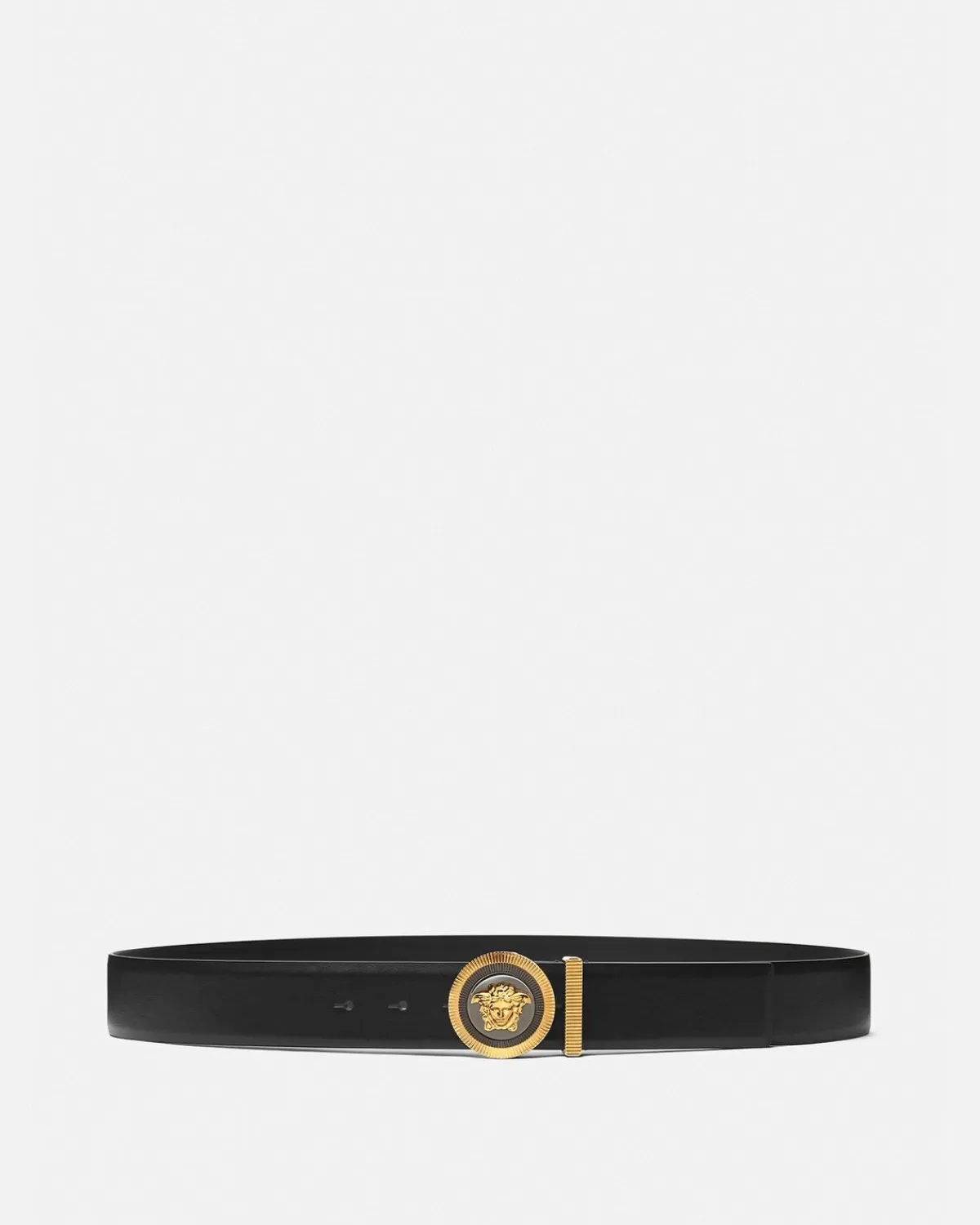 Homme Versace Ceinture En Cuir Et Email Medusa Biggie