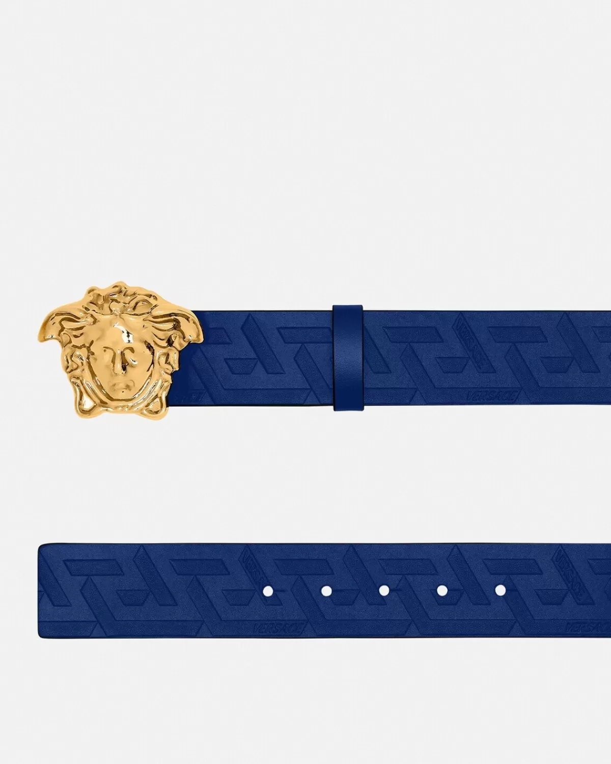 Homme Versace Ceinture En Cuir La Medusa Greca