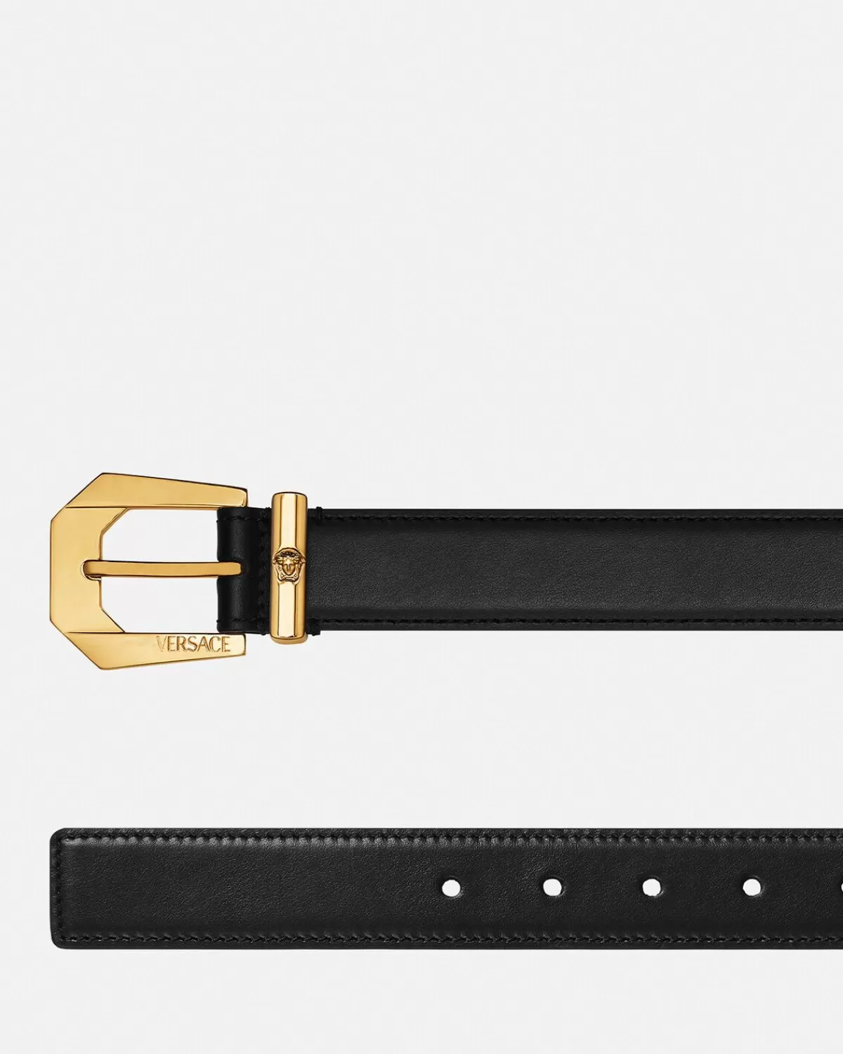 Homme Versace Ceinture En Cuir Medusa