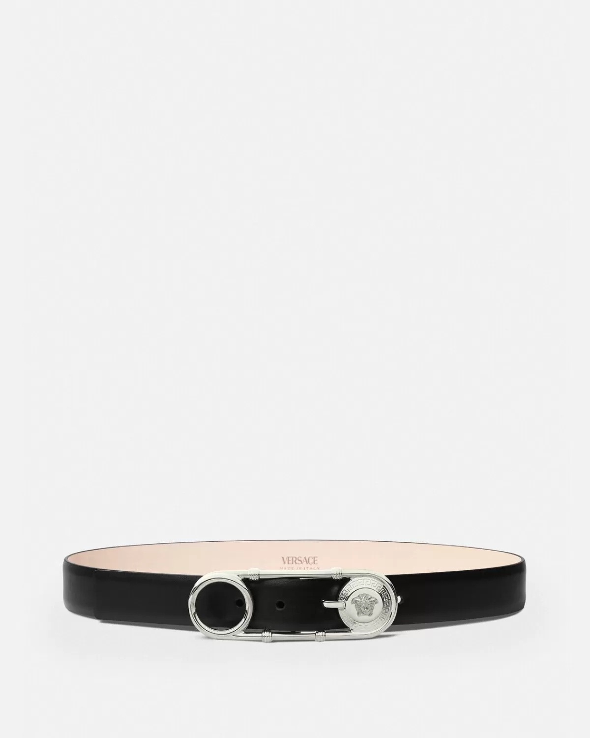 Femme Versace Ceinture En Cuir Safety Pin