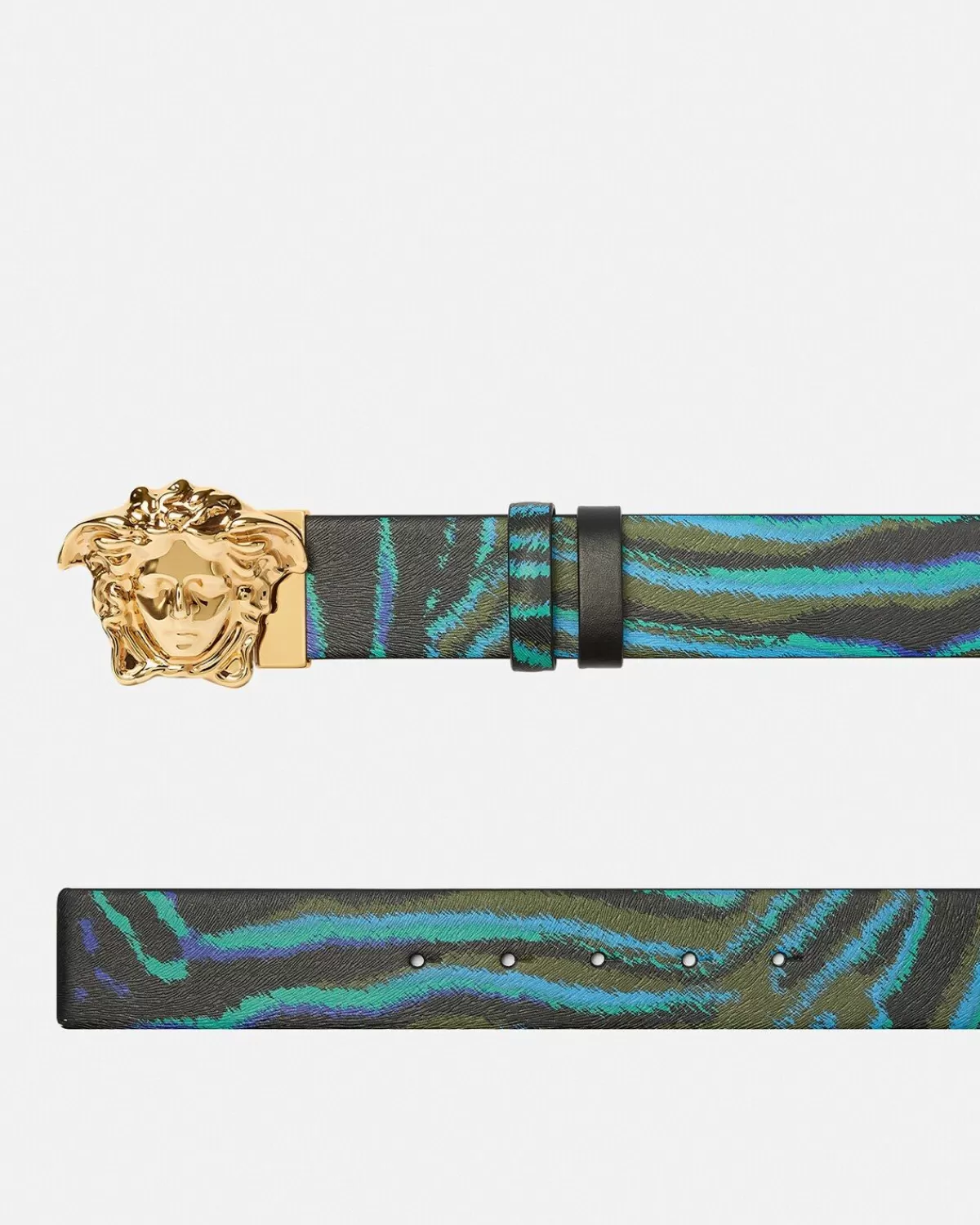 Homme Versace Ceinture En Cuir Tiger La Medusa