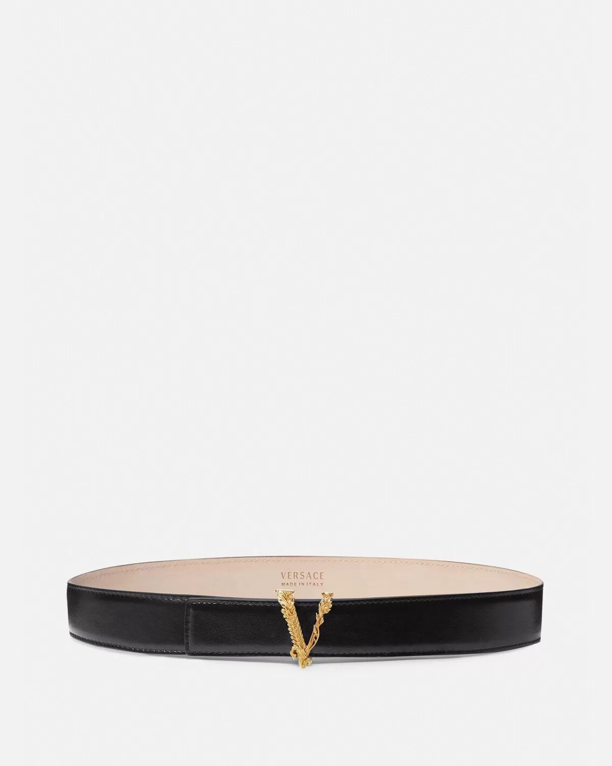 Femme Versace Ceinture En Cuir Virtus