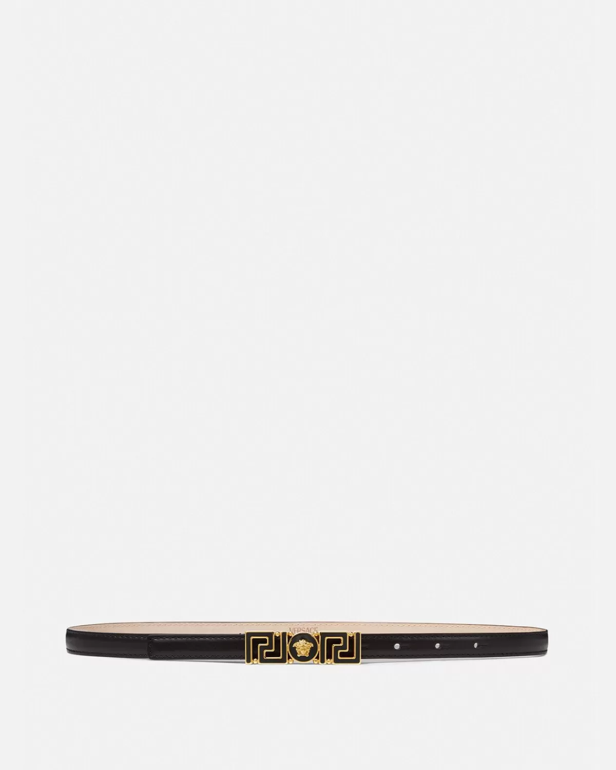 Femme Versace Ceinture Fine En Cuir Greca Goddess