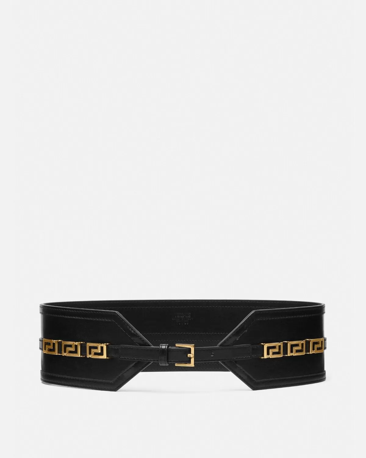 Femme Versace Ceinture Fine Greca Goddess En Cuir