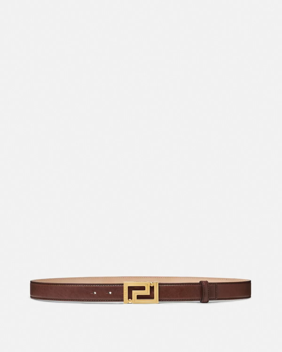 Homme Versace Ceinture Greca En Cuir