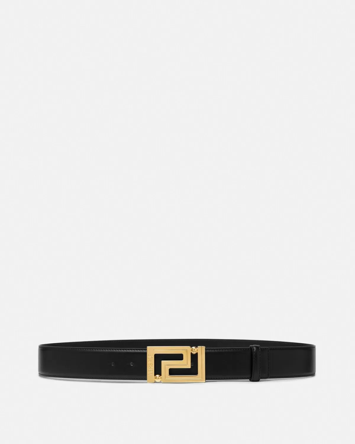 Homme Versace Ceinture Greca En Cuir