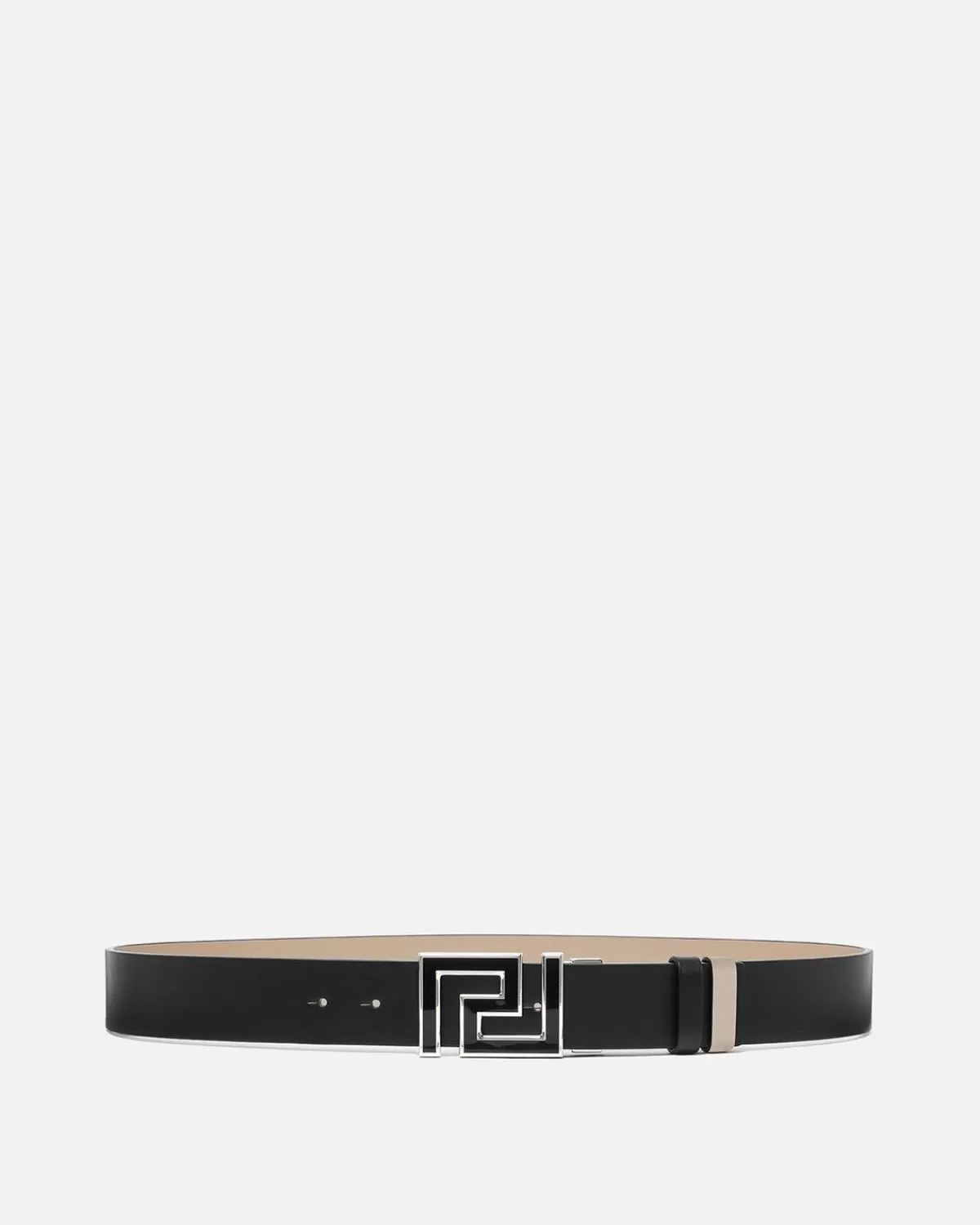 Homme Versace Ceinture Greca Reversible