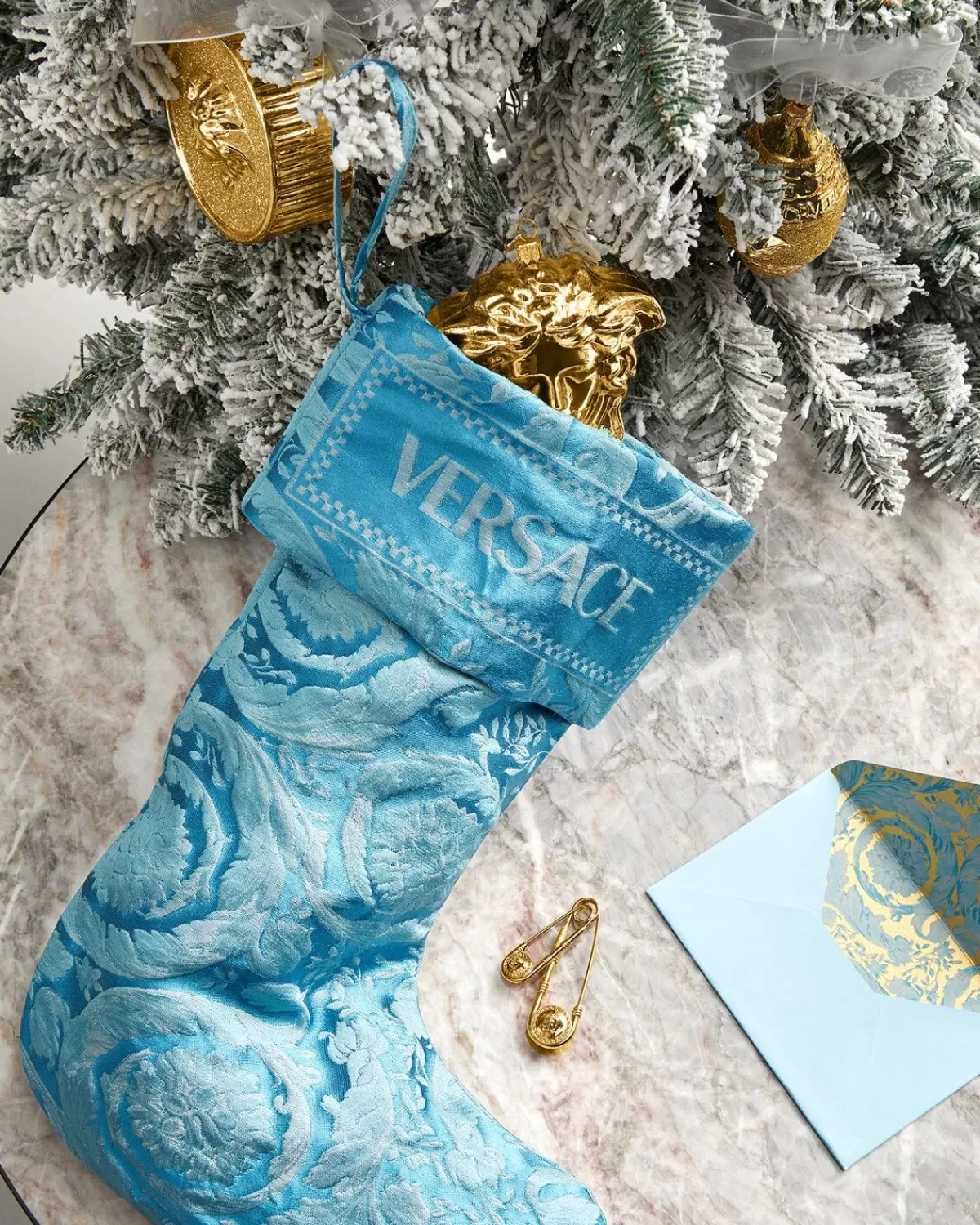 Versace Chaussette De Noel Barocco