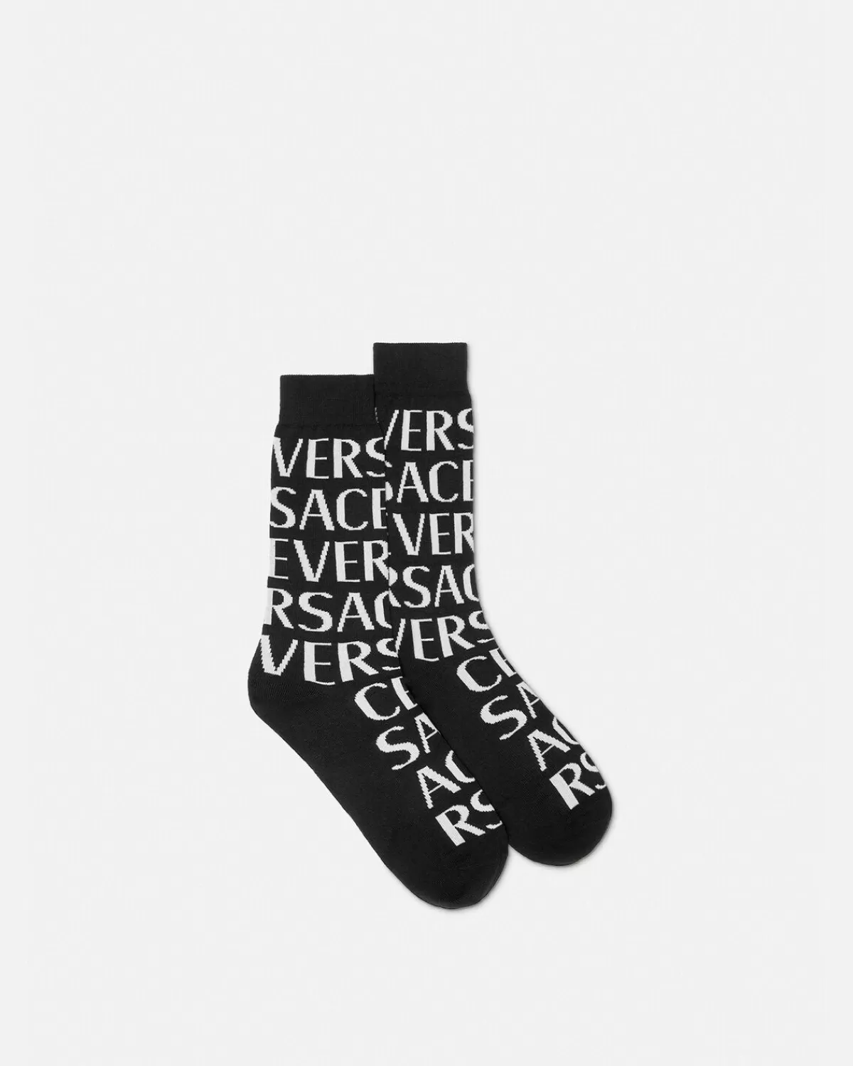 Homme Versace Chaussettes Cotelees Allover