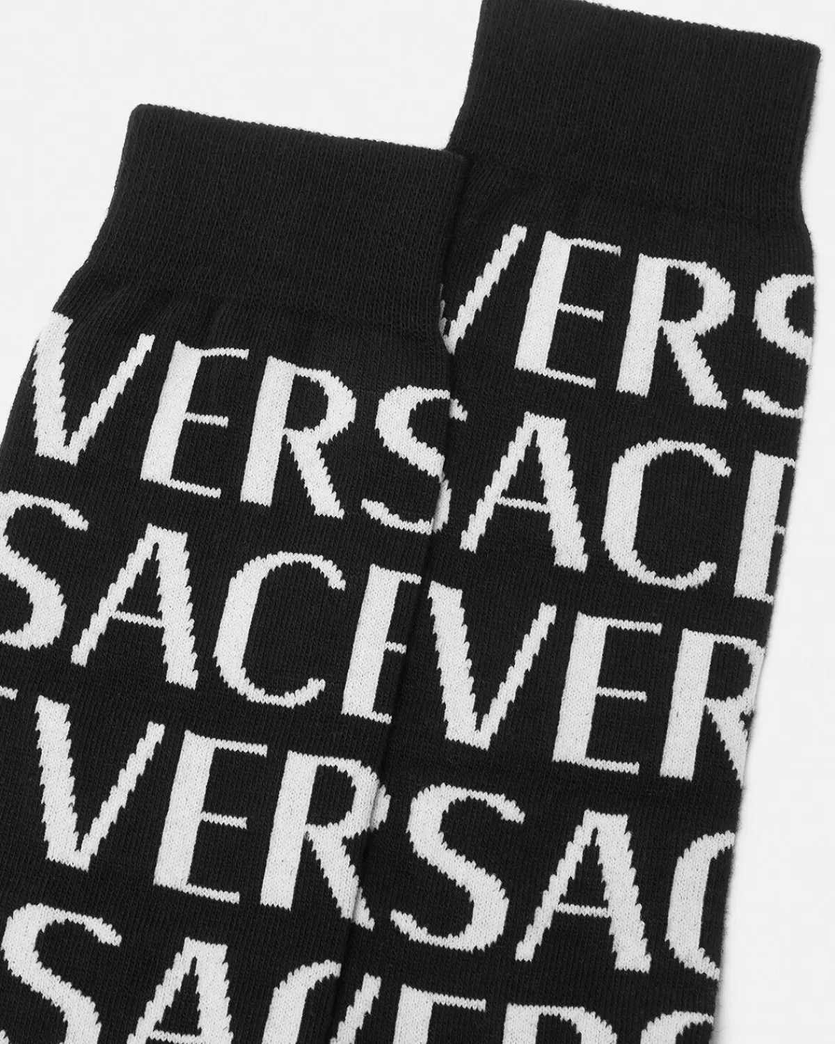 Homme Versace Chaussettes Cotelees Allover