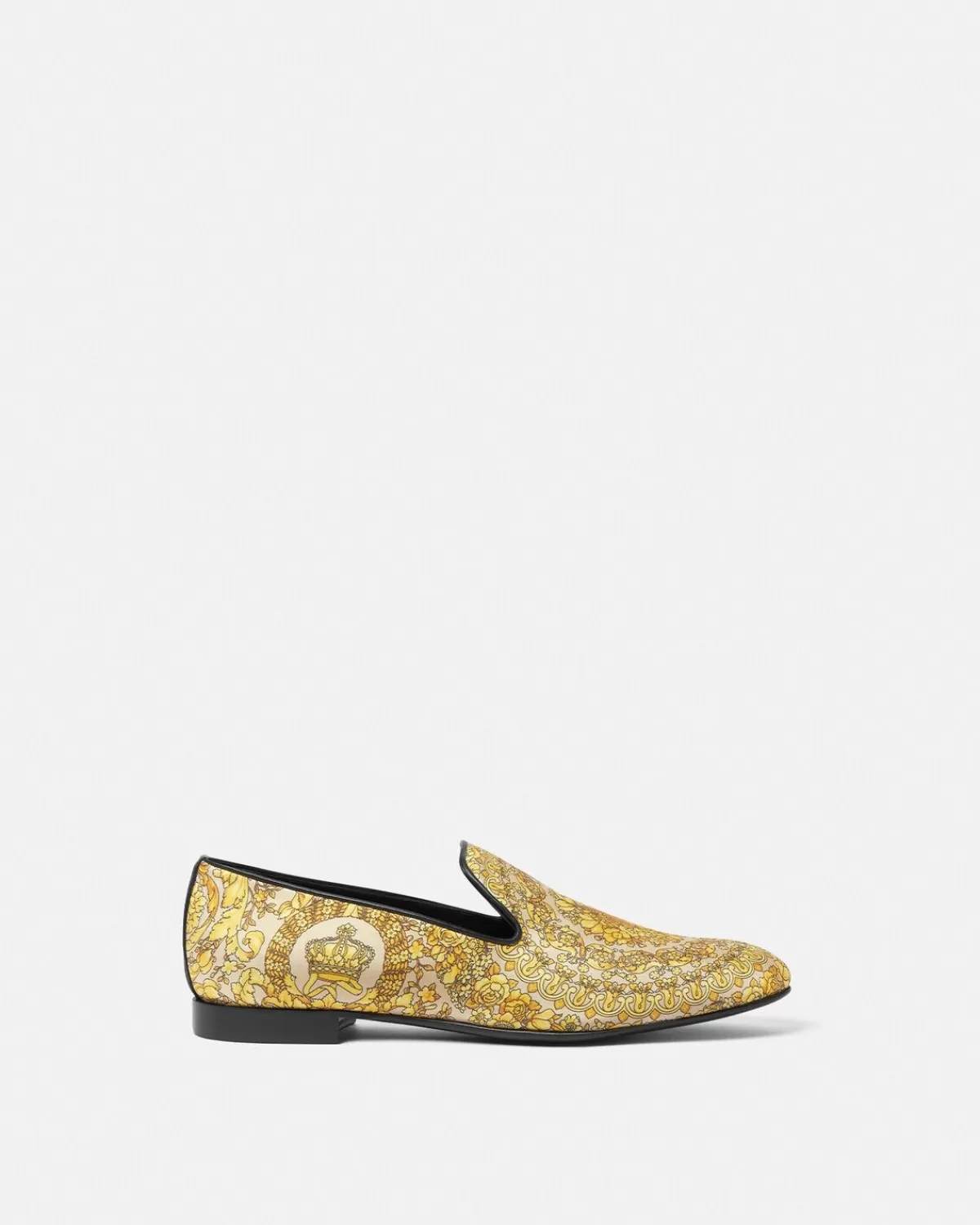 Homme Versace Chaussons En Satin Barocco