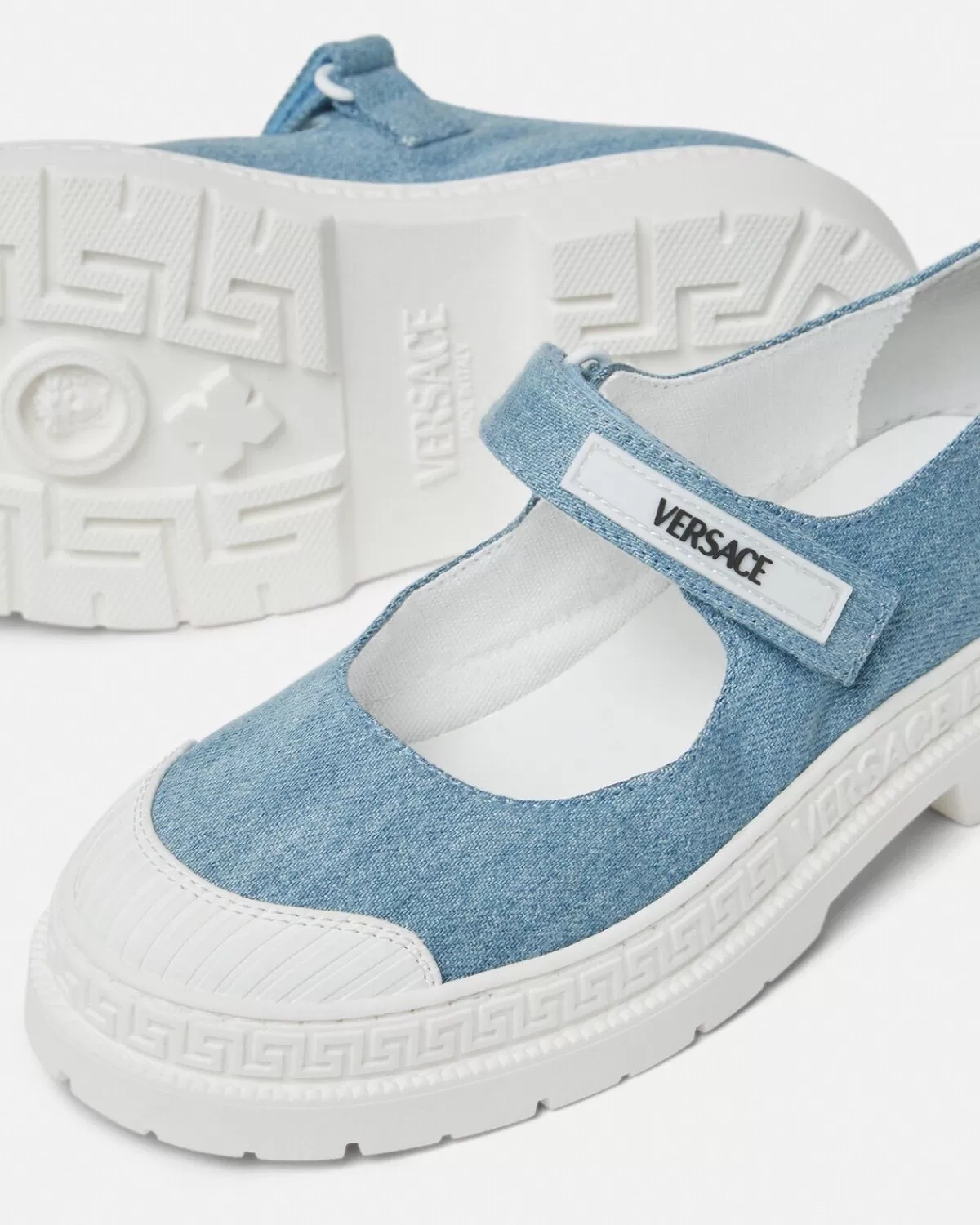 Enfant Versace Chaussures Mary Jane Logo Kids