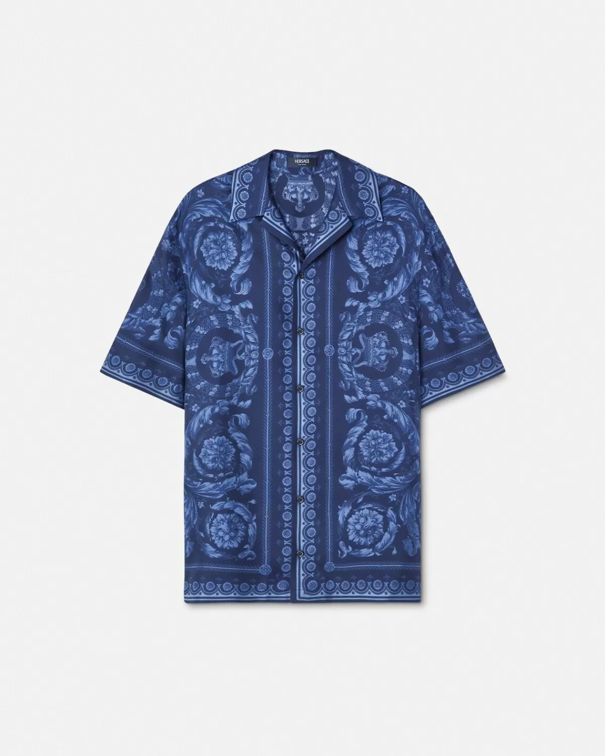 Homme Versace Chemise Barocco En Soie