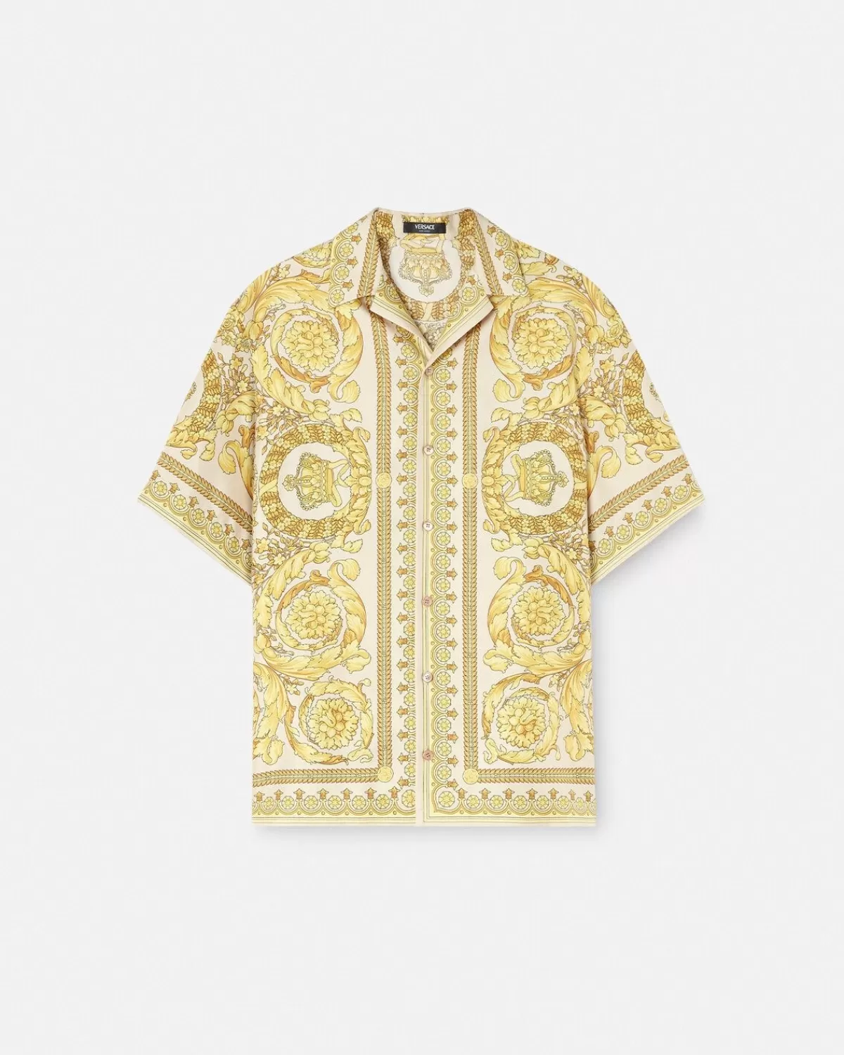 Homme Versace Chemise Barocco En Soie