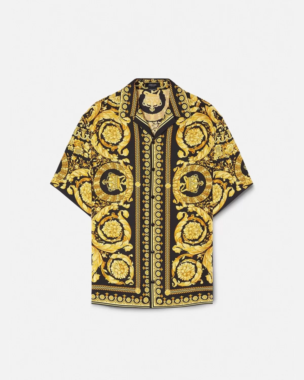 Homme Versace Chemise Barocco En Soie