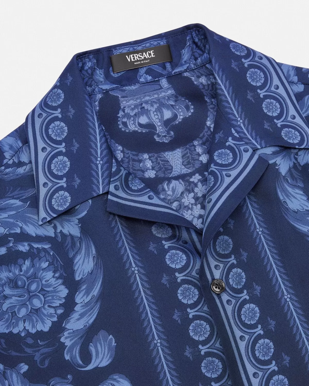 Homme Versace Chemise Barocco En Soie