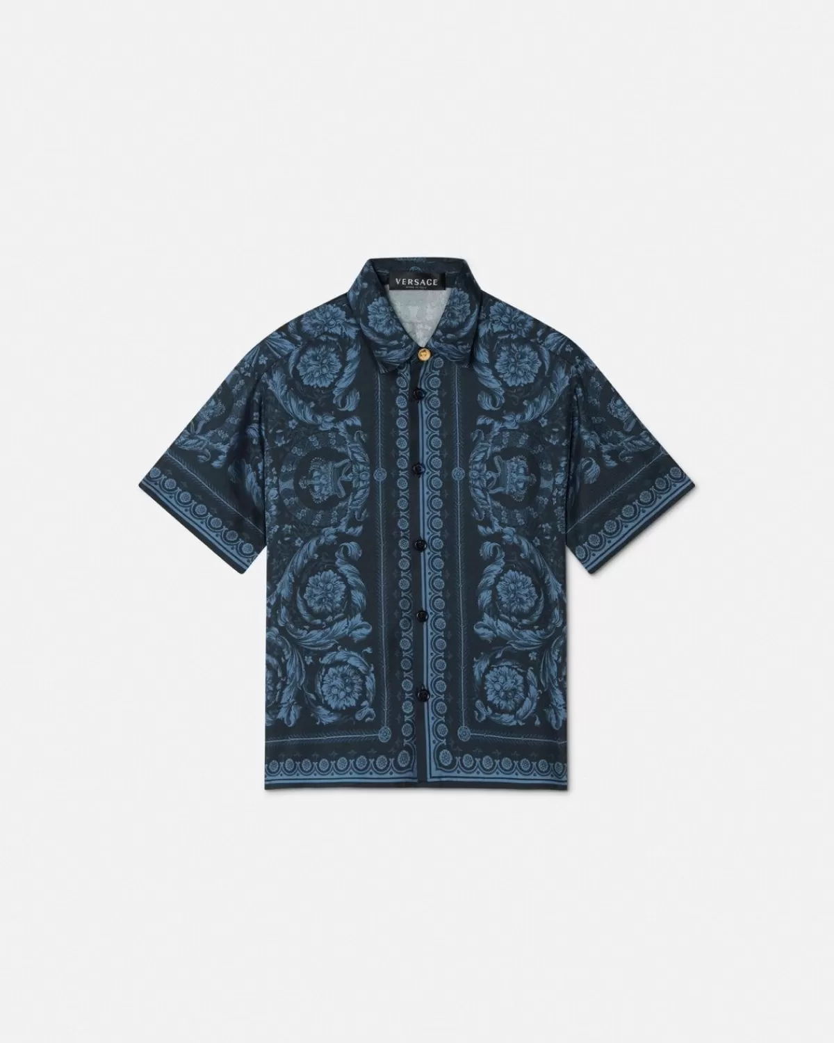 Enfant Versace Chemise En Soie Barocco Kids