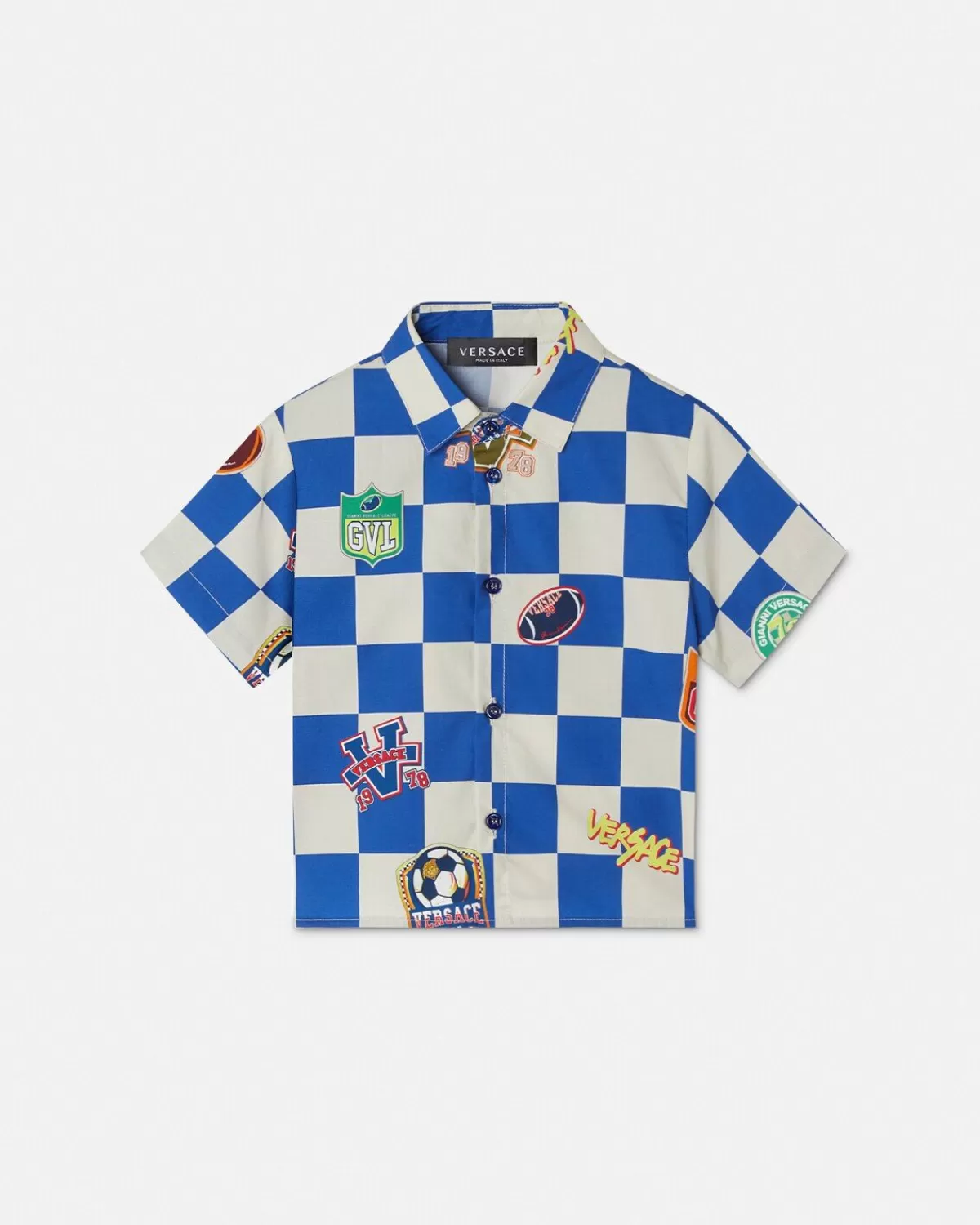 Enfant Versace Chemise Varsity Baby A Carreaux