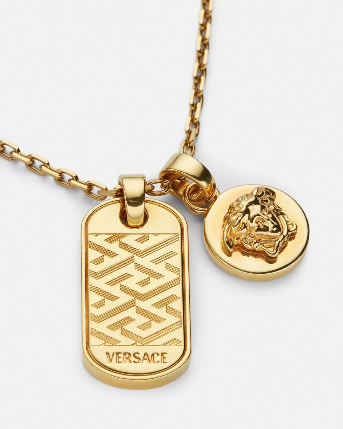 Homme Versace Collier A Medaille La Greca