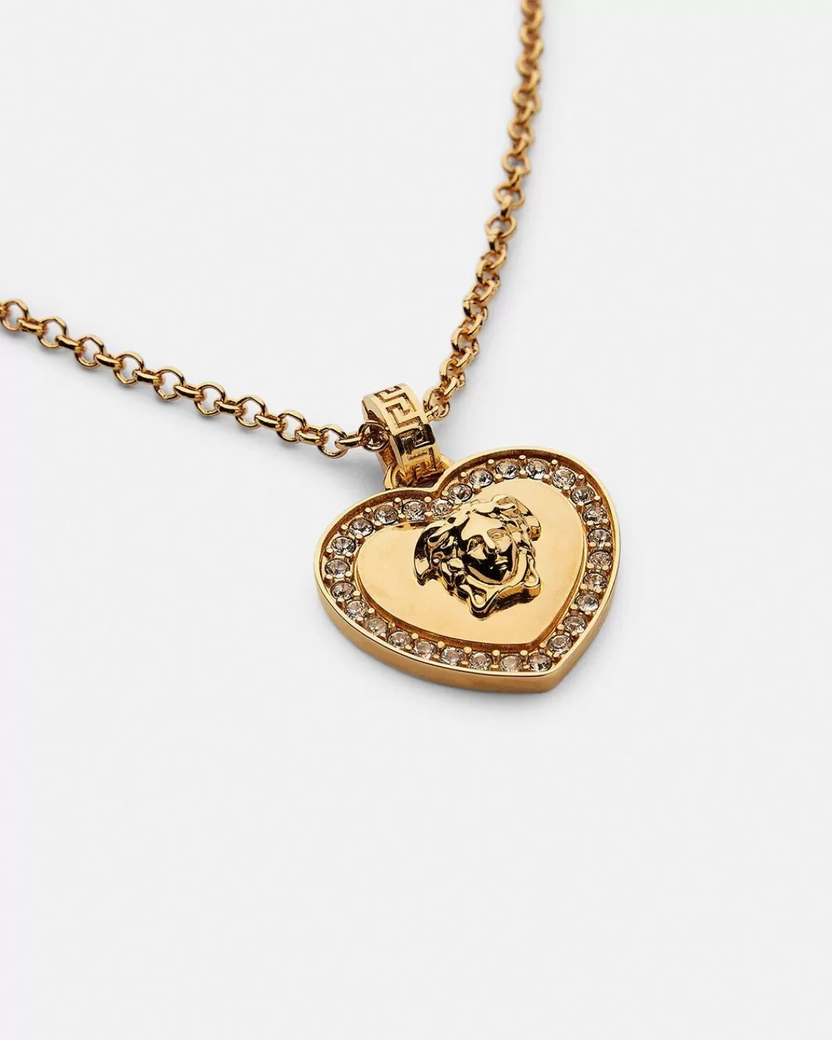 Enfant Versace Collier Avec Coeur A Cristaux Medusa Kids