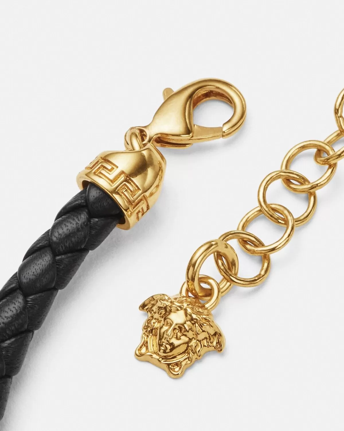 Femme Versace Collier En Cuir Medusa Biggie