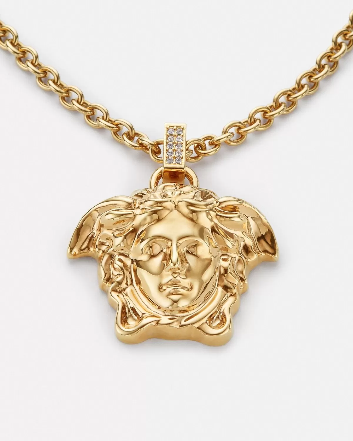 Homme Versace Collier La Medusa Avec Cristaux