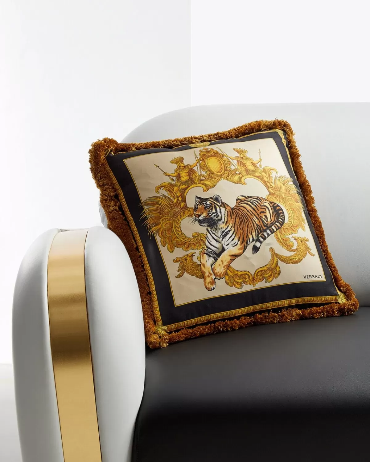 Versace Coussin A Double Face Tigris 45 Cm