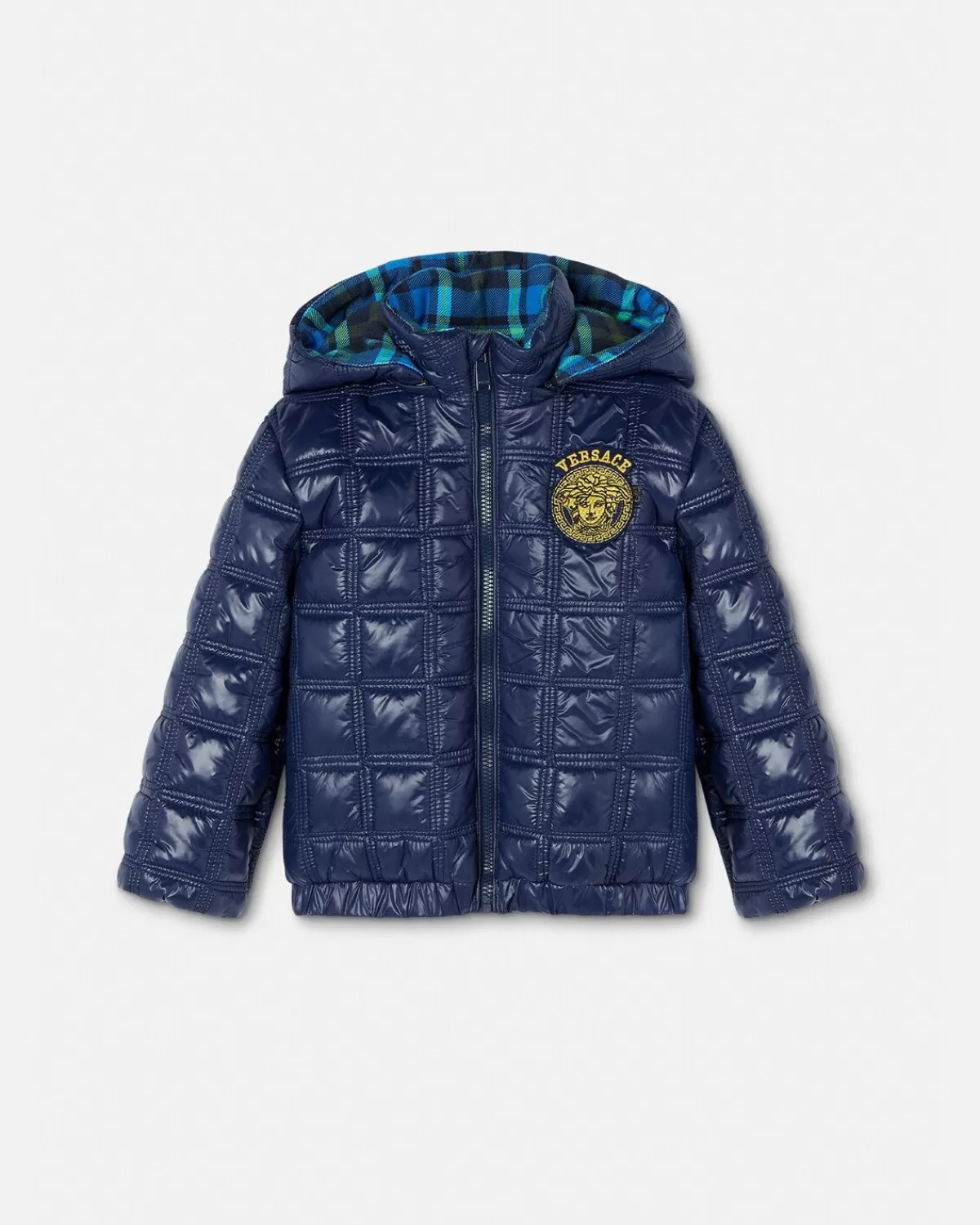 Enfant Versace Doudoune A Motif Tartan Medusa Baby