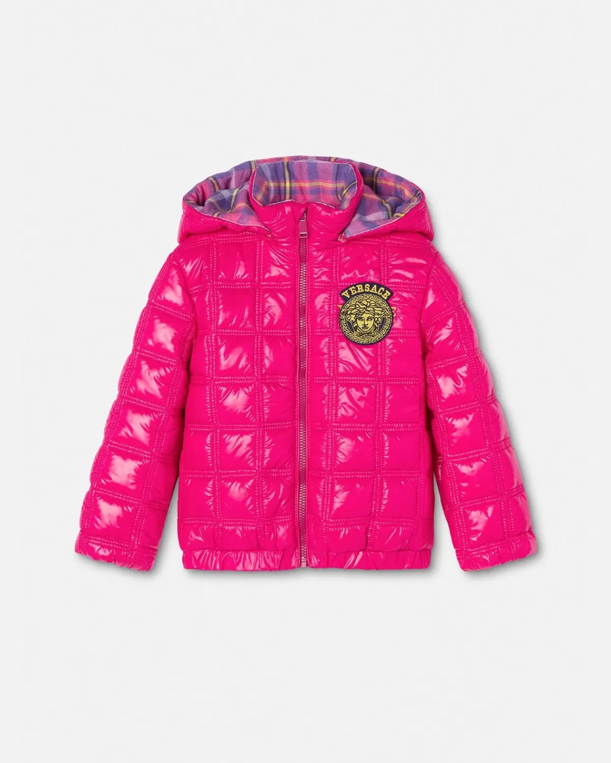 Enfant Versace Doudoune A Motif Tartan Medusa Baby