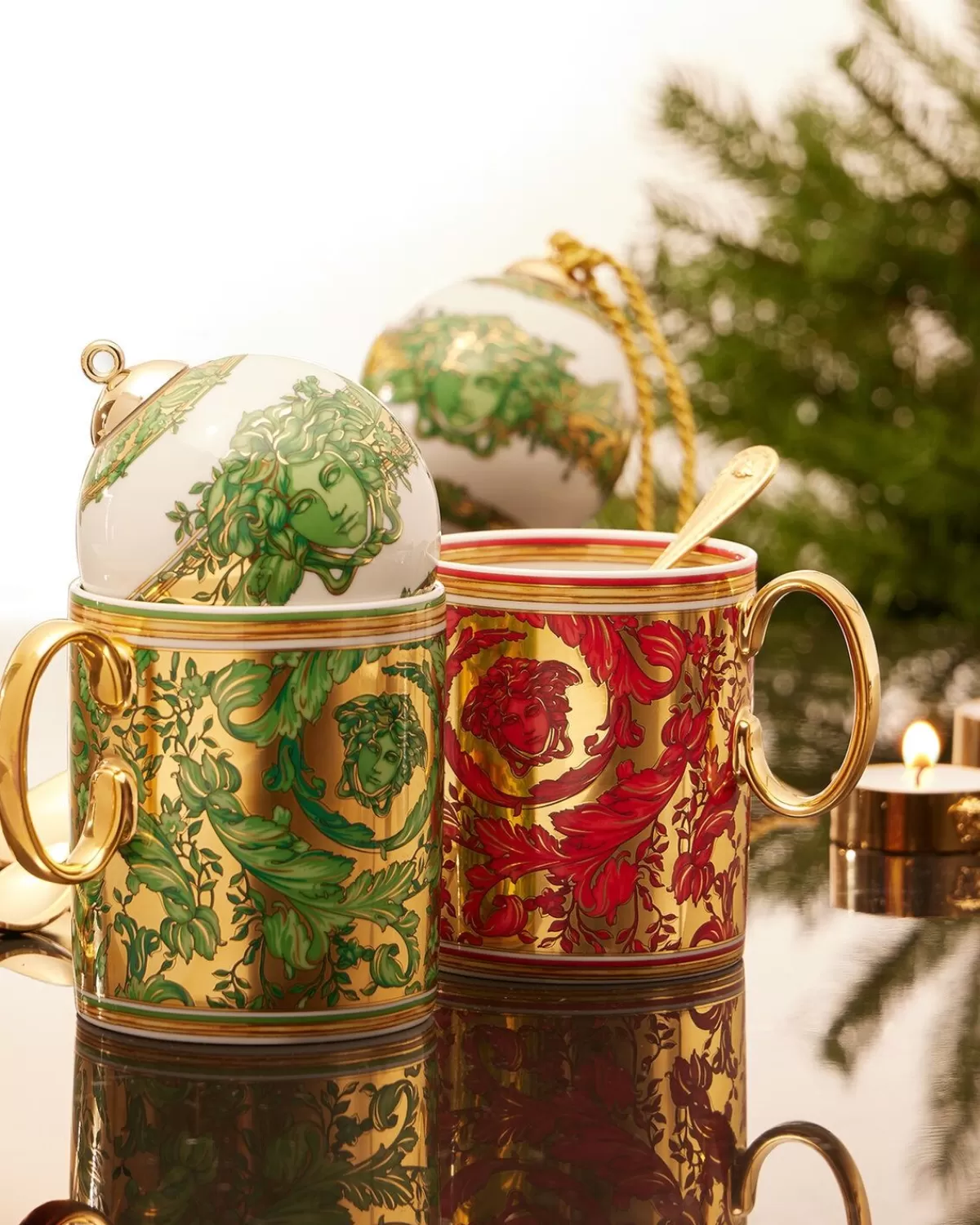 Versace Ensemble De 2 Mugs Medusa Garland