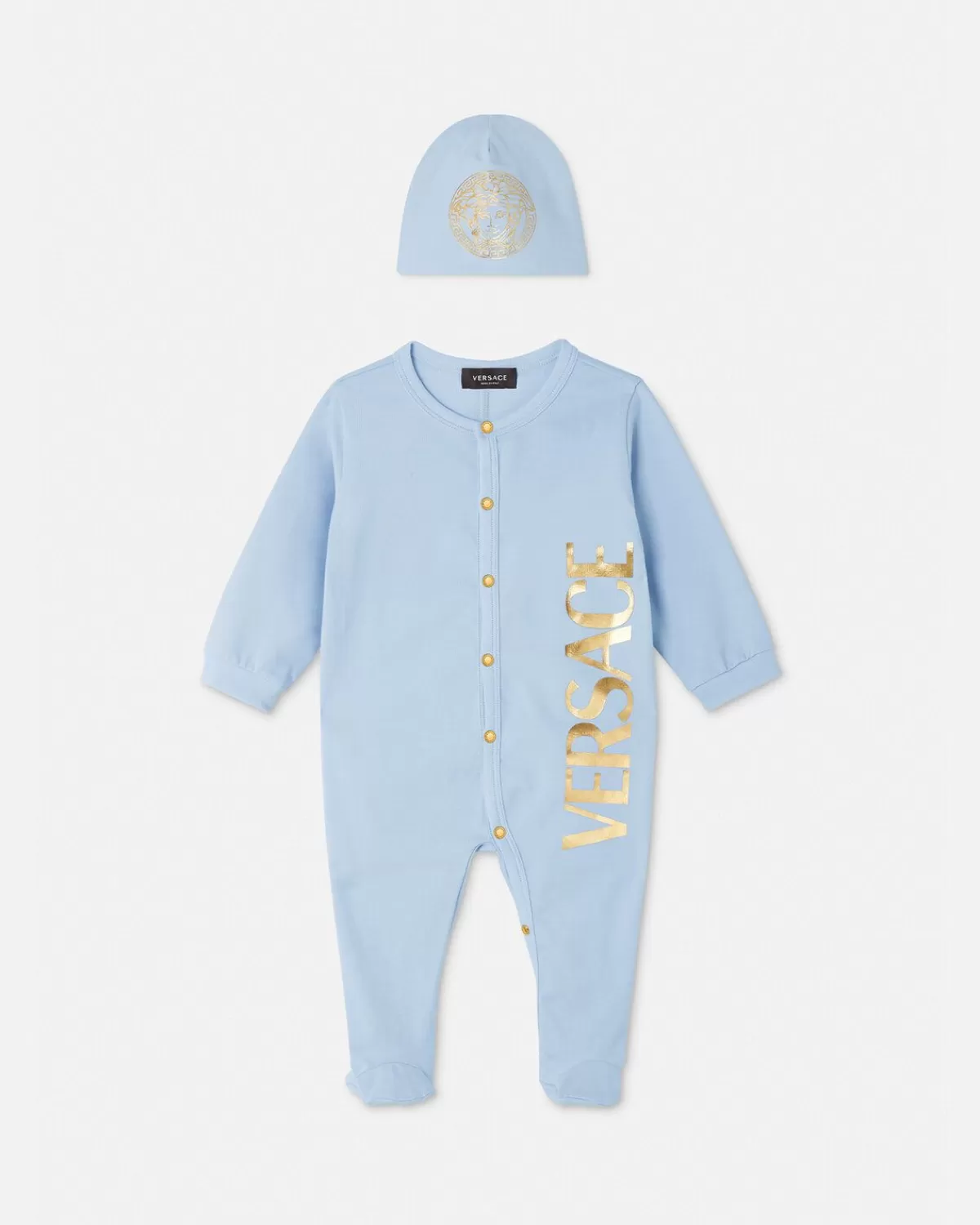 Enfant Versace Ensemble Grenouillere Logo Baby