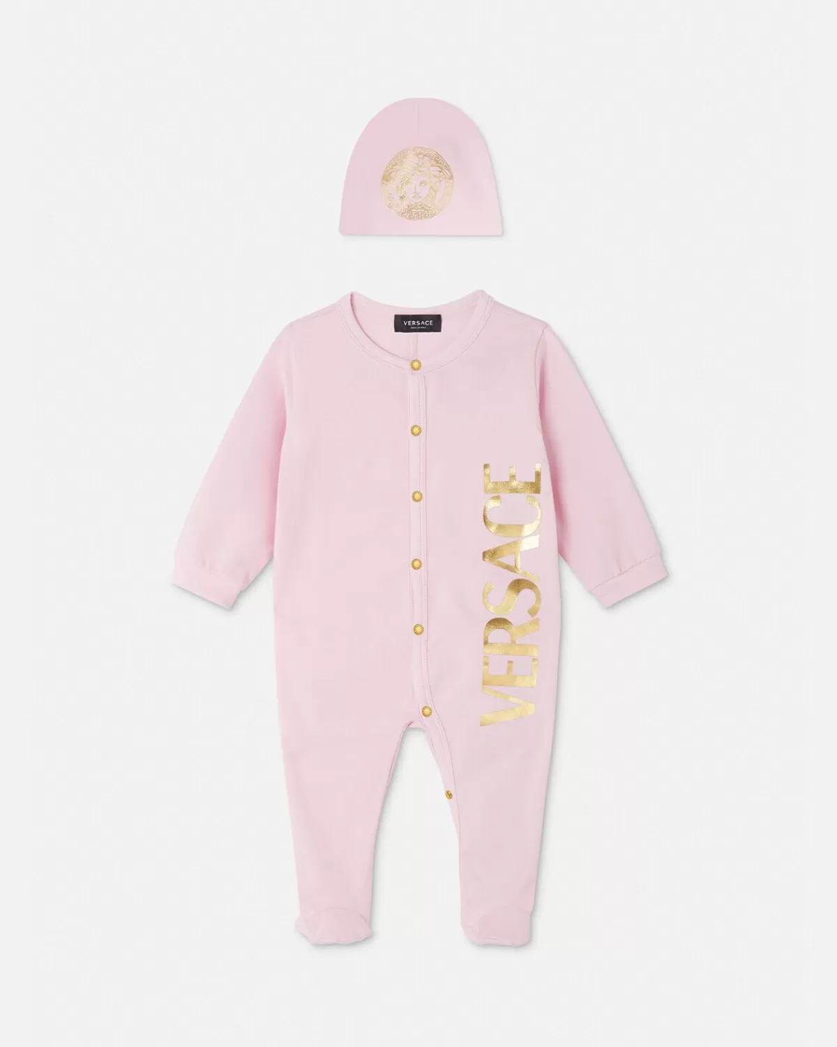 Enfant Versace Ensemble Grenouillere Logo Baby