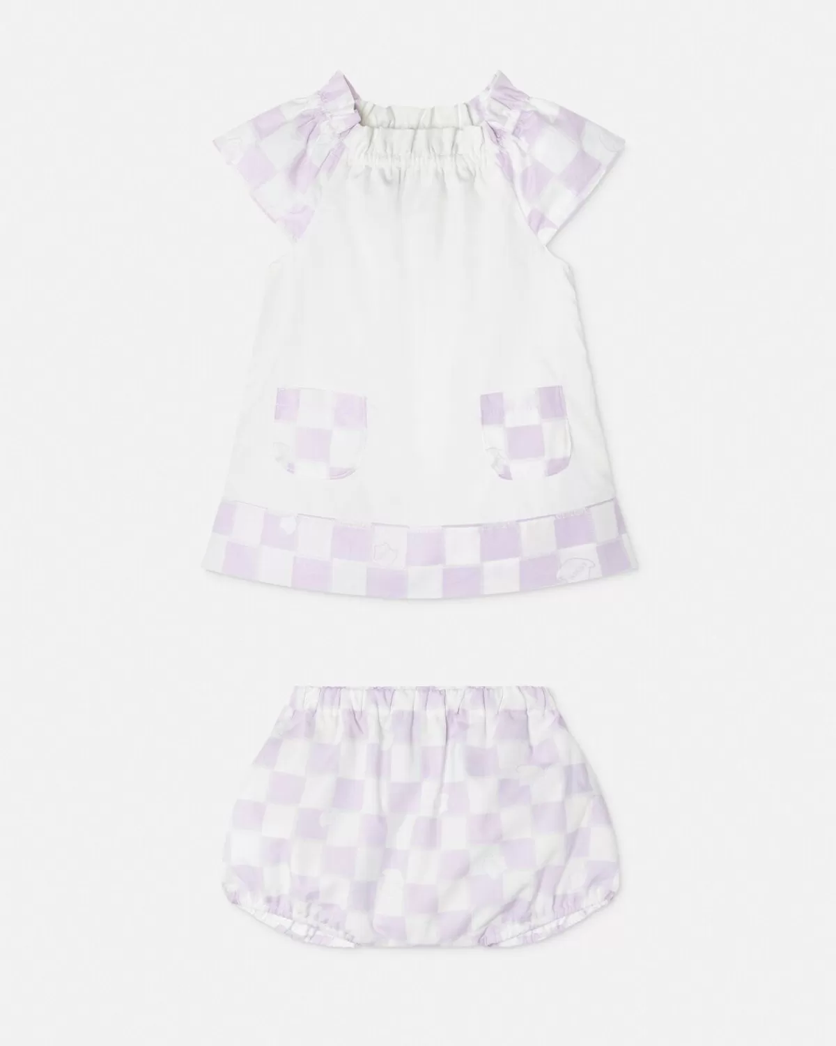 Enfant Versace Ensemble Robe Baby A Volants Contrasto