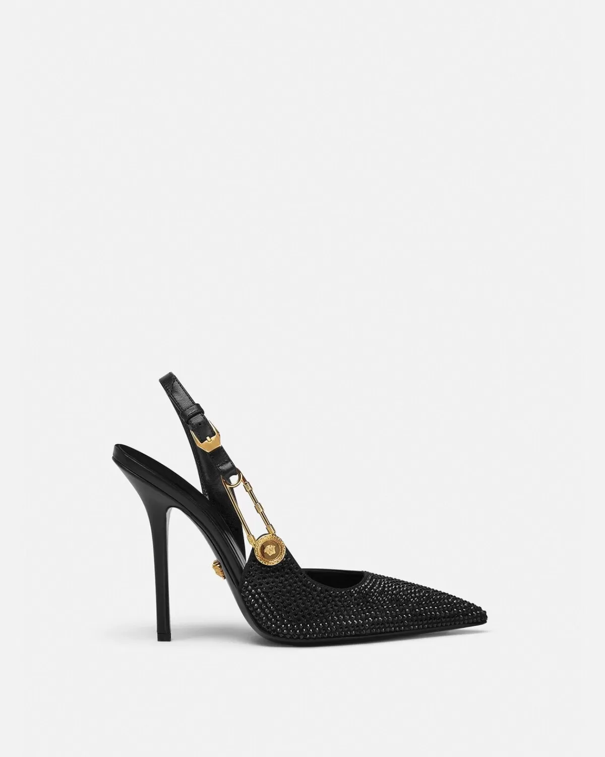 Femme Versace Escarpins A Bride A Cristaux Safety Pin