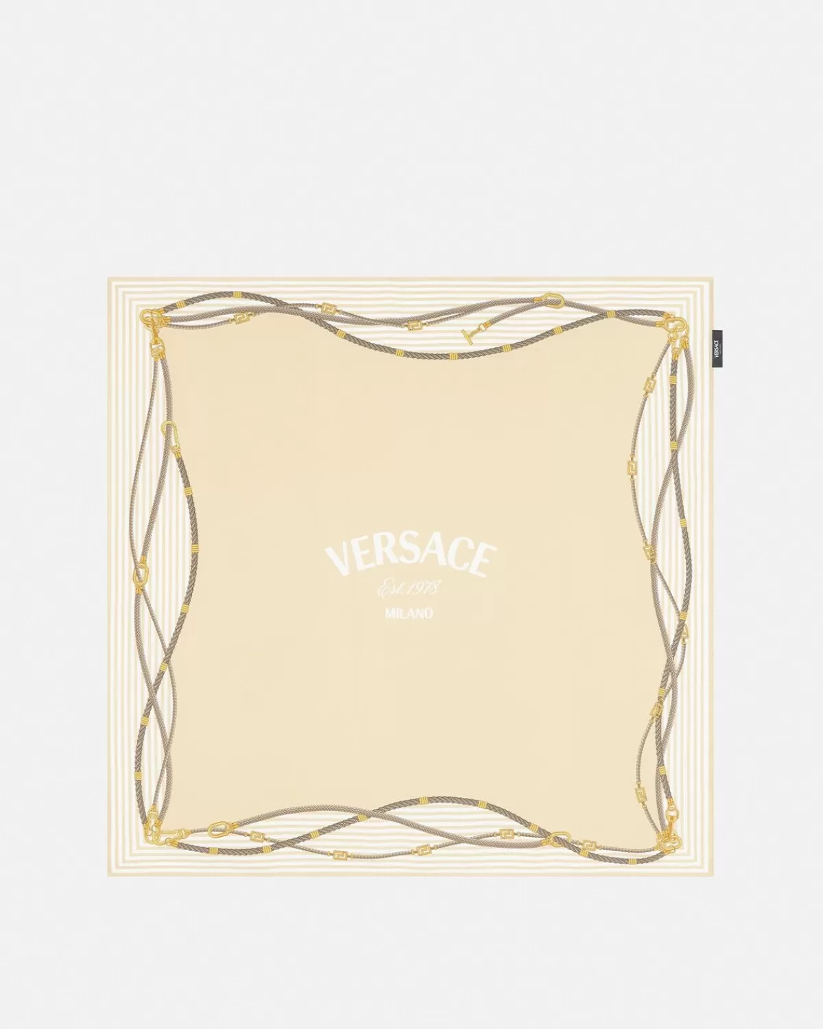 Femme Versace Grand Foulard Greca Nautical En Soie