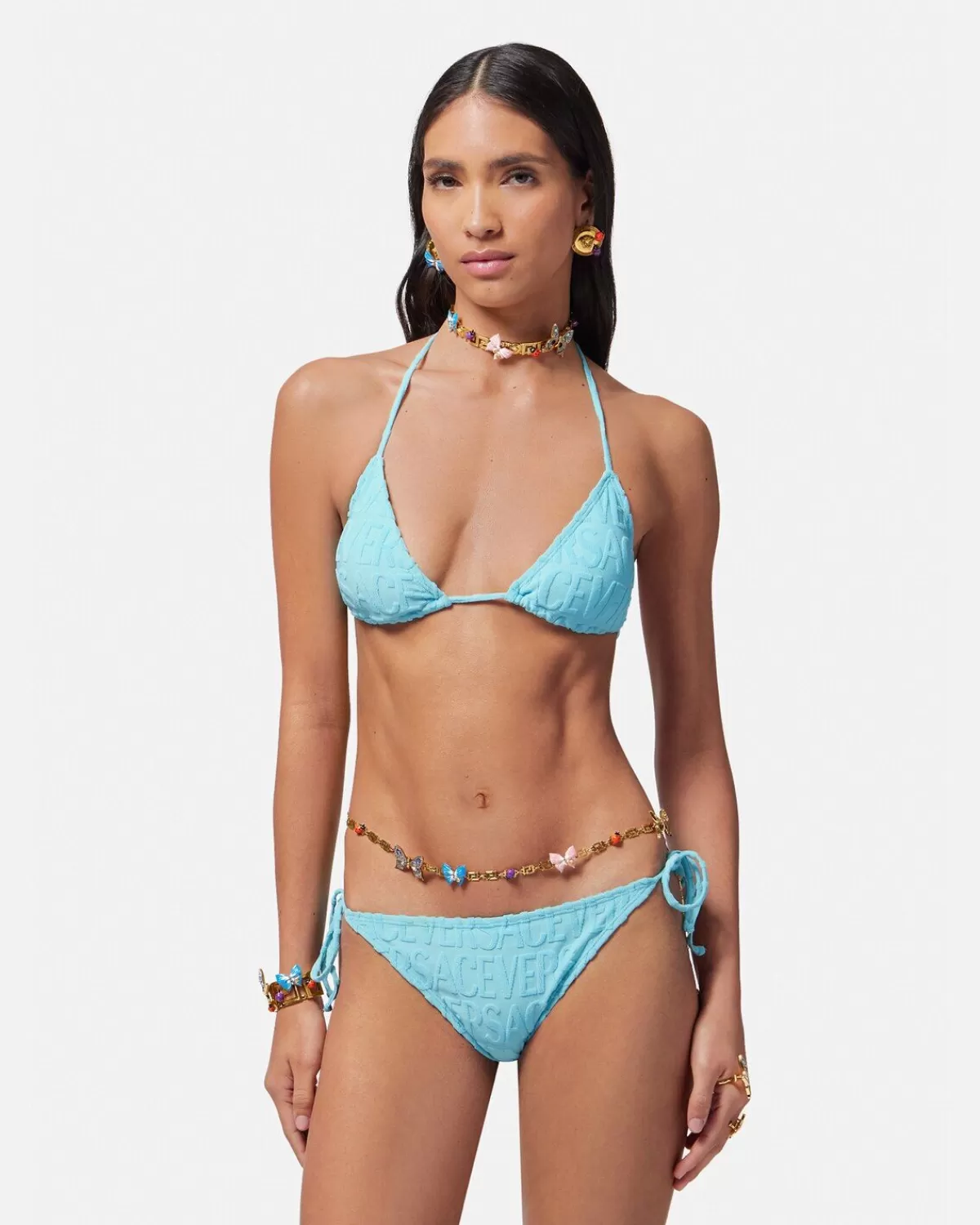 Femme Versace Haut De Bikini Eponge Allover