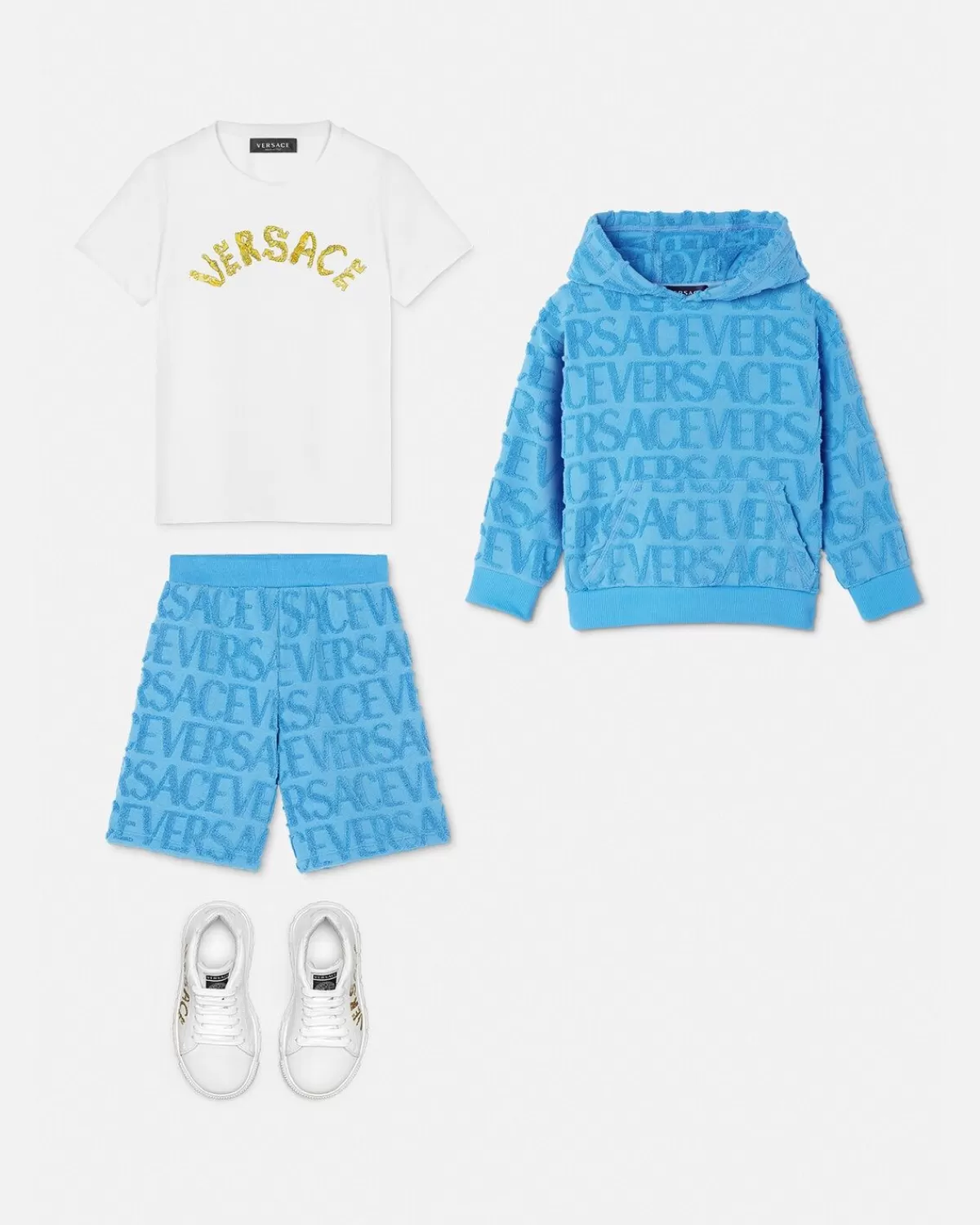 Enfant Versace Hoodie Allover Kids En Eponge