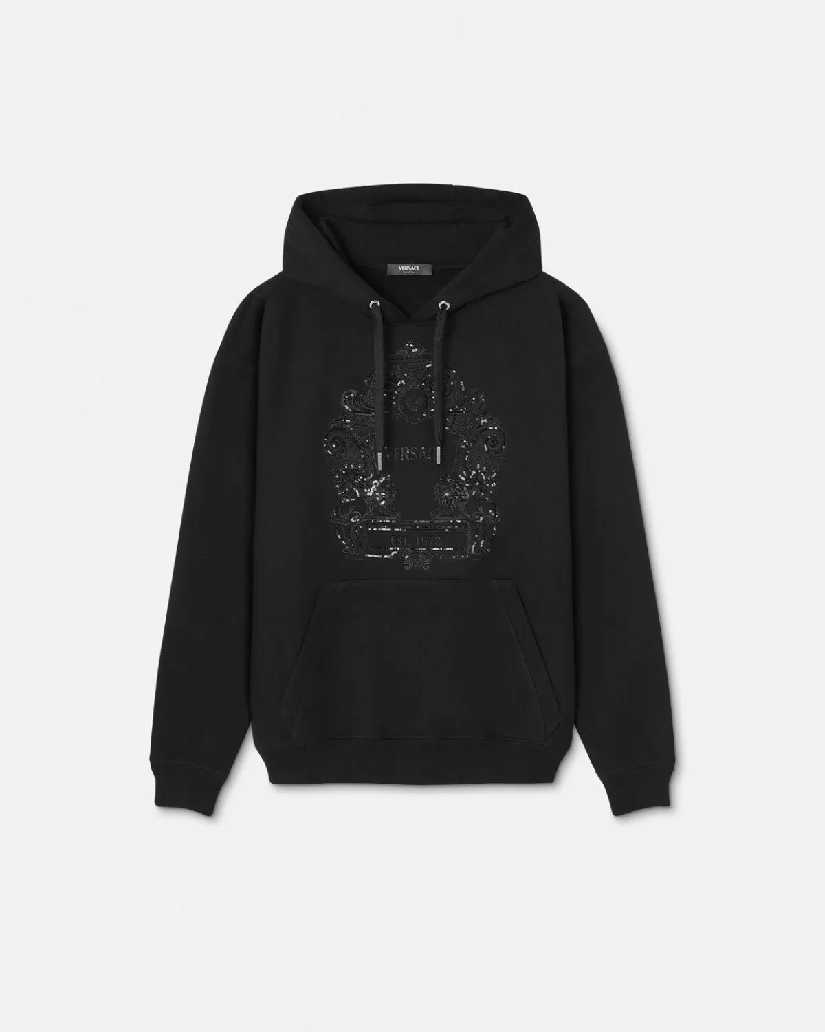 Homme Versace Hoodie Cartouche Avec Ornements