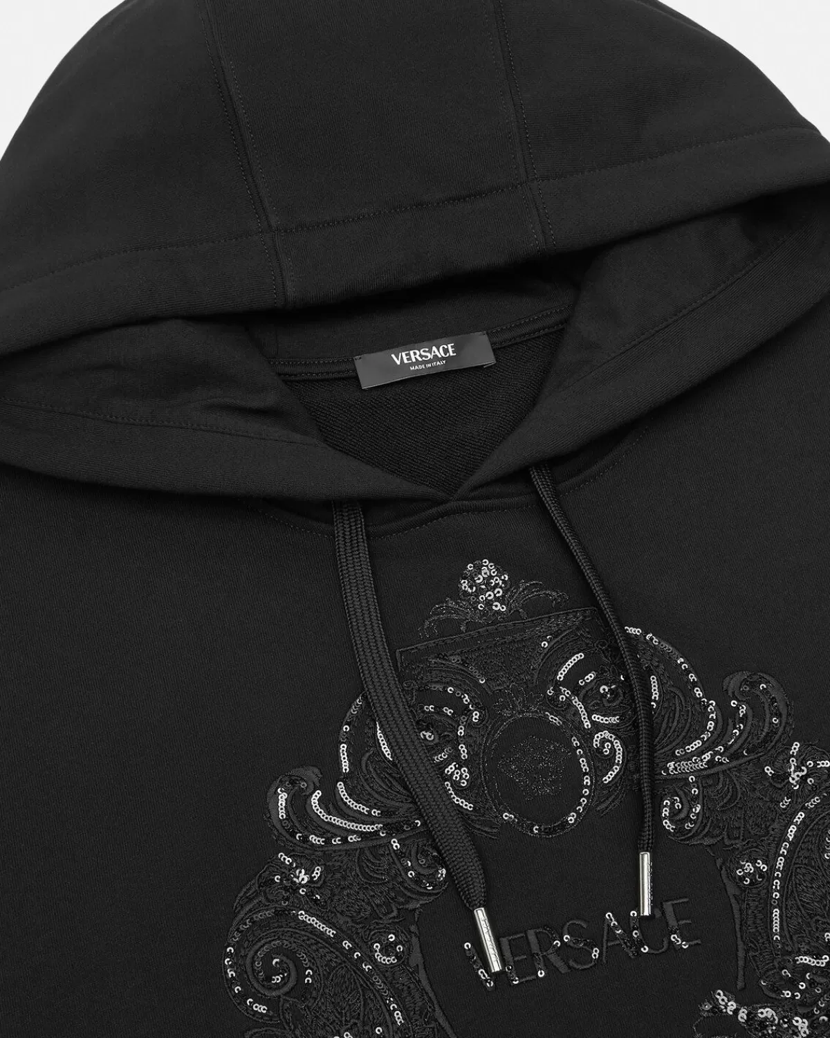 Homme Versace Hoodie Cartouche Avec Ornements