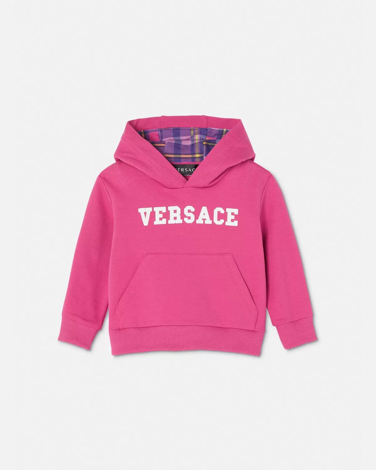 Enfant Versace Hoodie Logo Tartan Baby