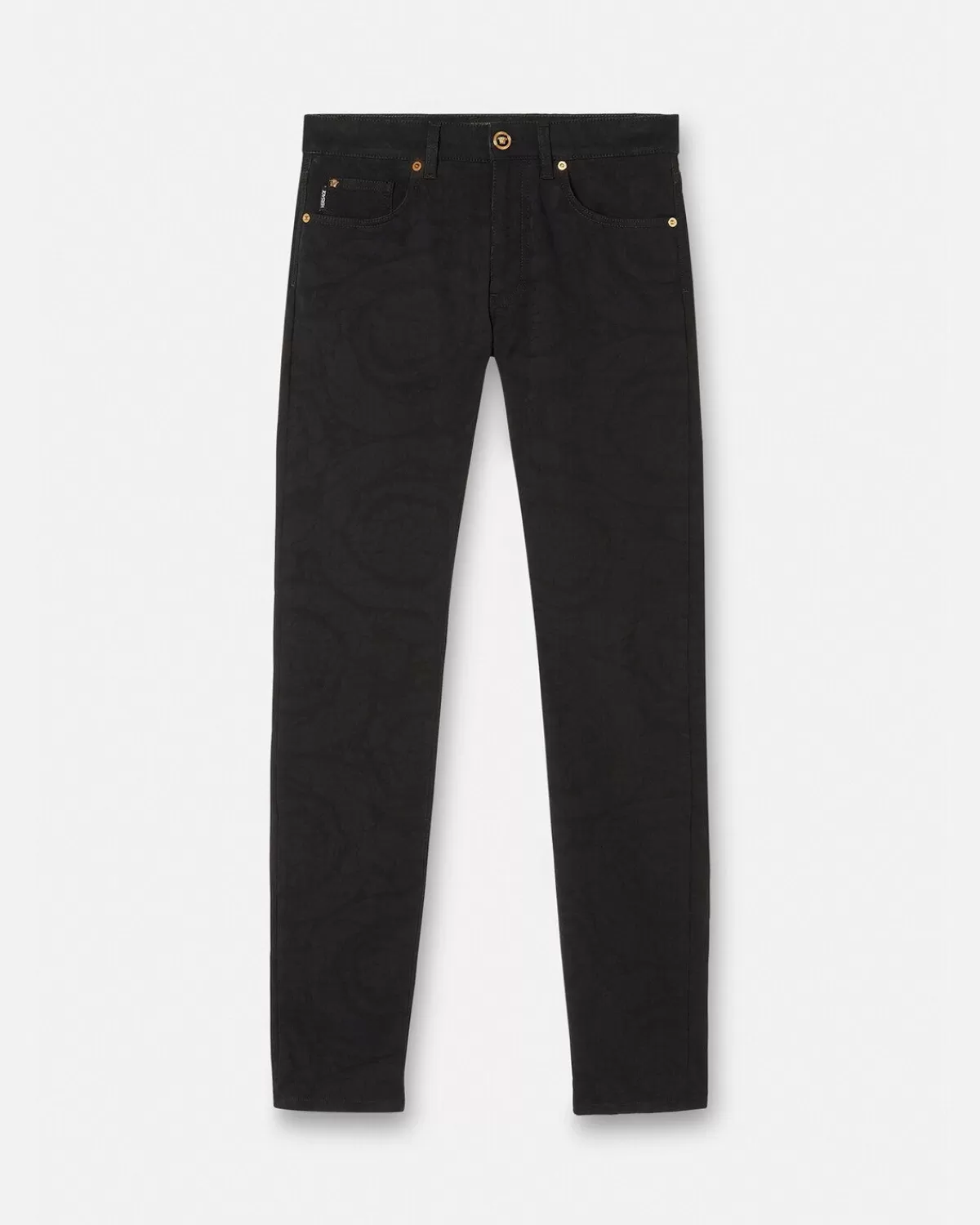 Homme Versace Jean Coupe Slim Barocco En Jacquard