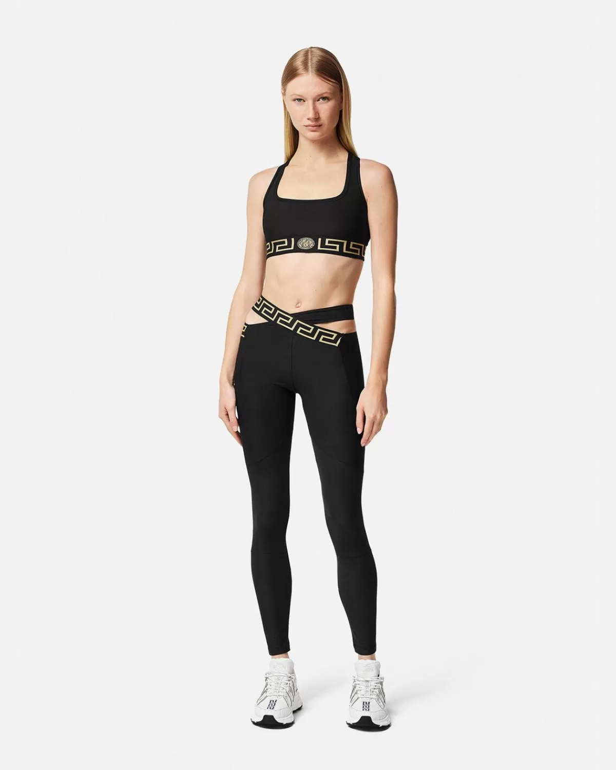 Femme Versace Legging De Sport A Bordure Greca