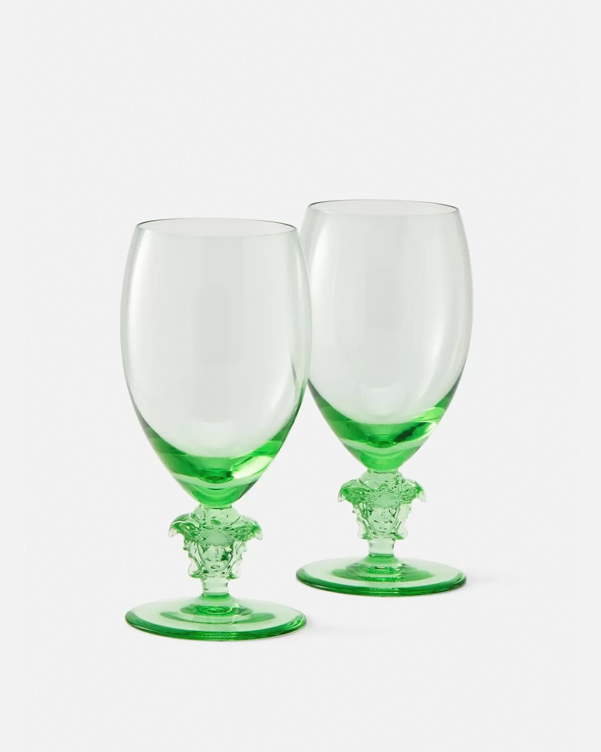 Versace Lot De 2 Verres A Vin Blanc Medusa Lumiere